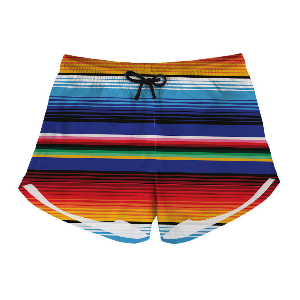 Tribal Mexican Serape Pattern Print Women's Shorts