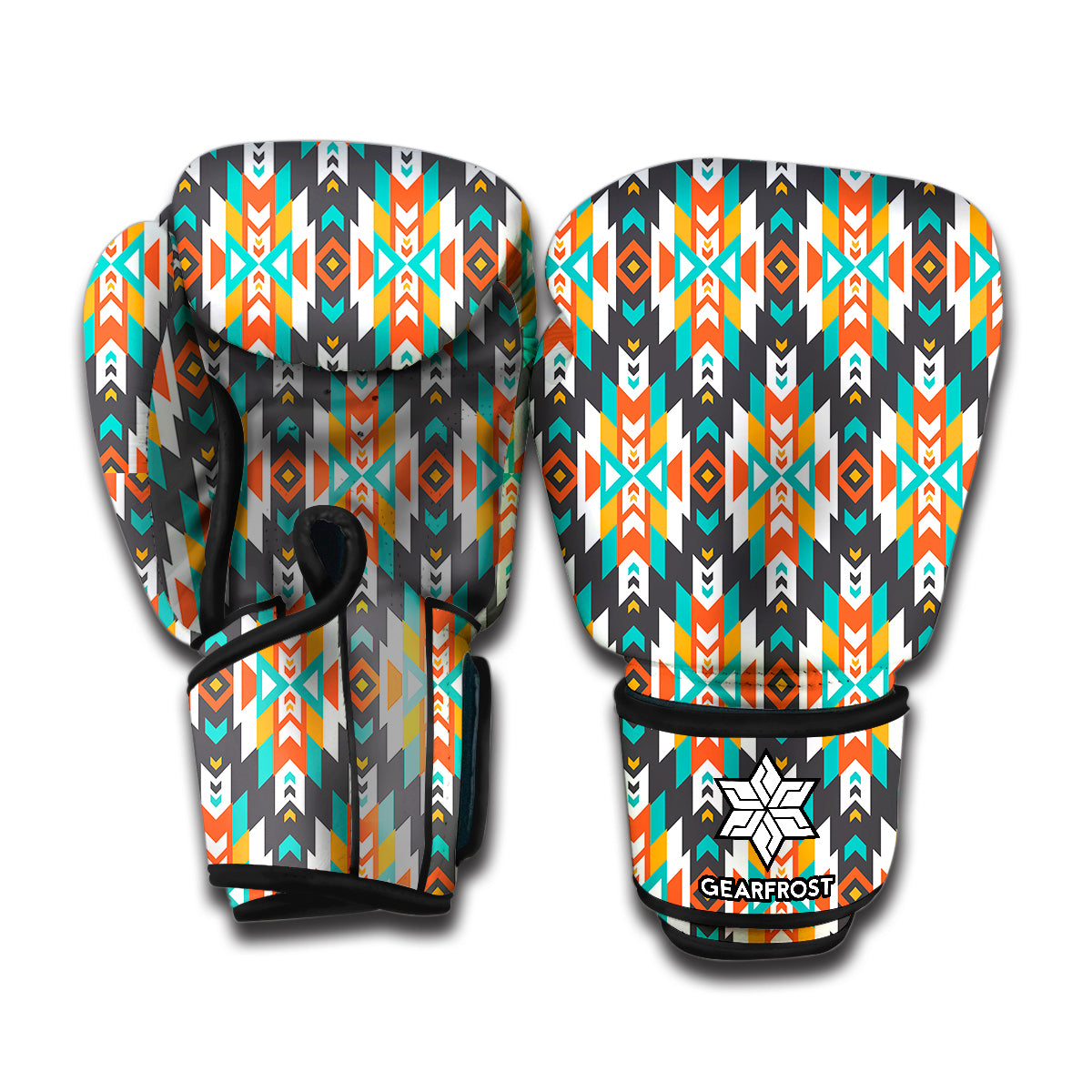 Tribal Native American Pattern Print Boxing Gloves