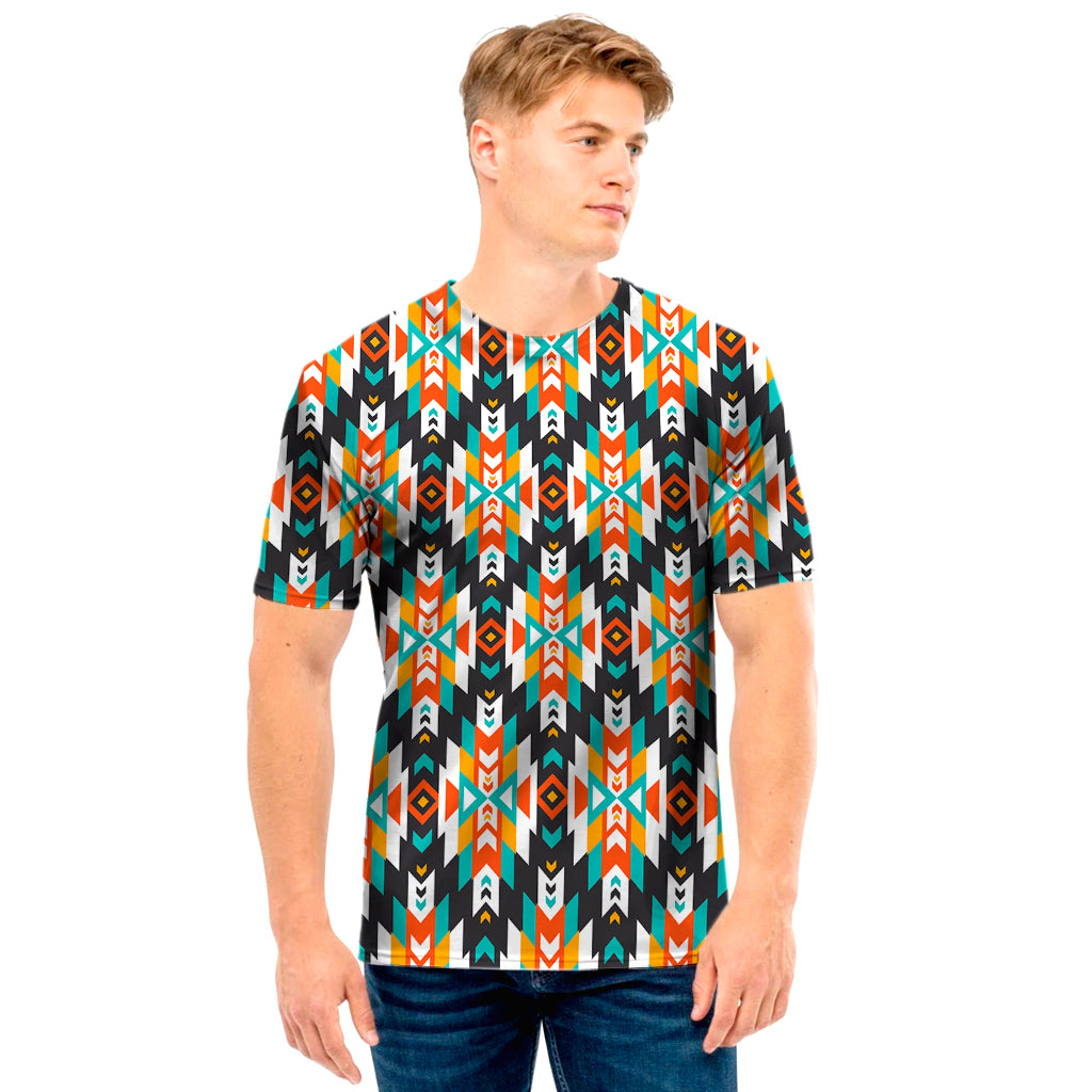 Tribal Native American Pattern Print Men's T-Shirt