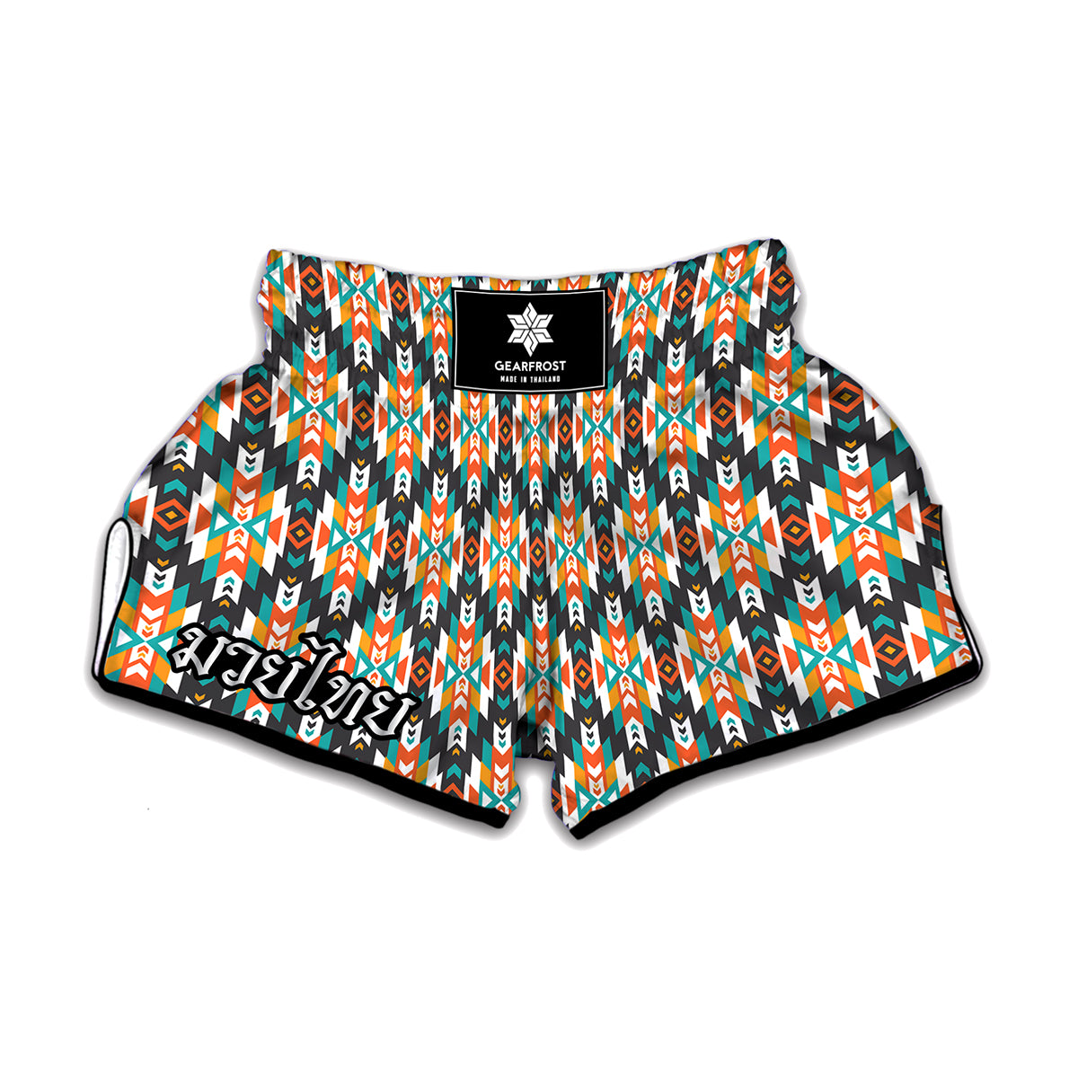 Tribal Native American Pattern Print Muay Thai Boxing Shorts