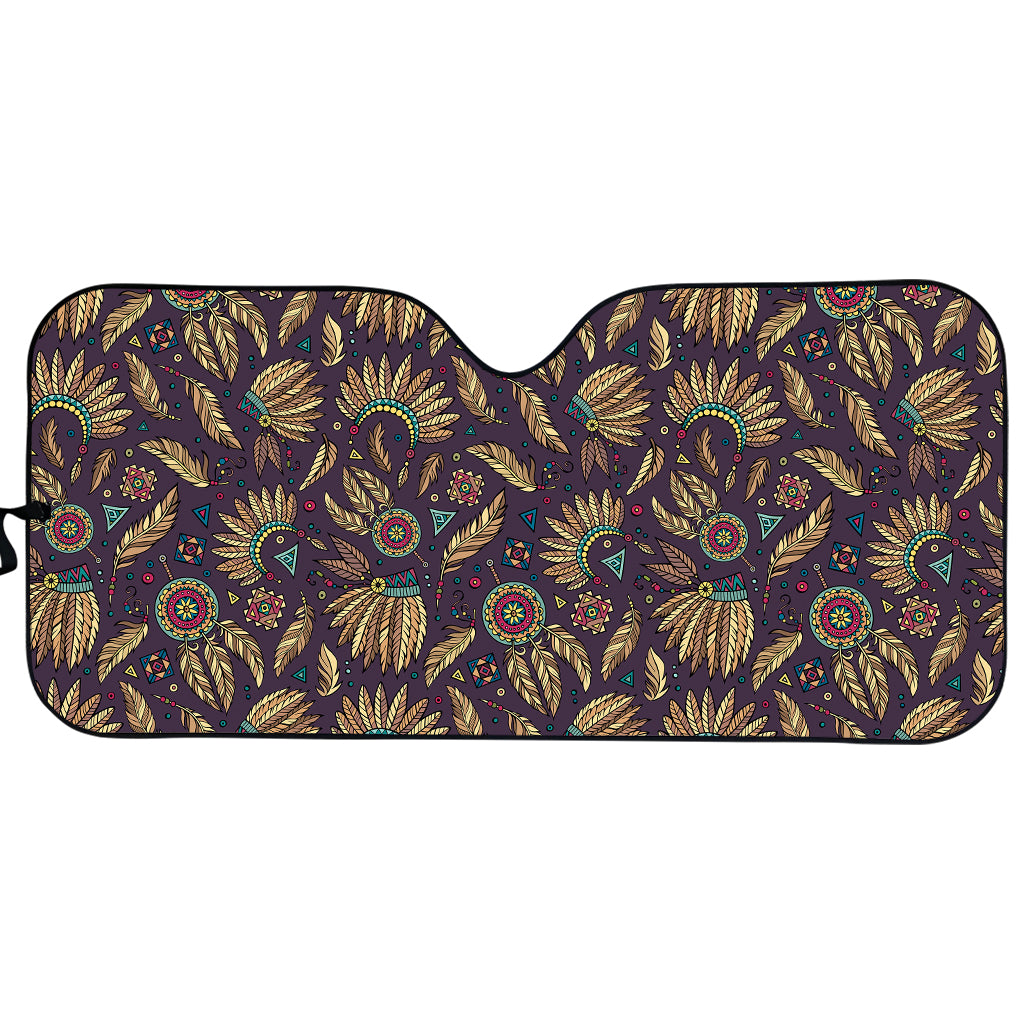 Tribal Native Indian Pattern Print Car Sun Shade