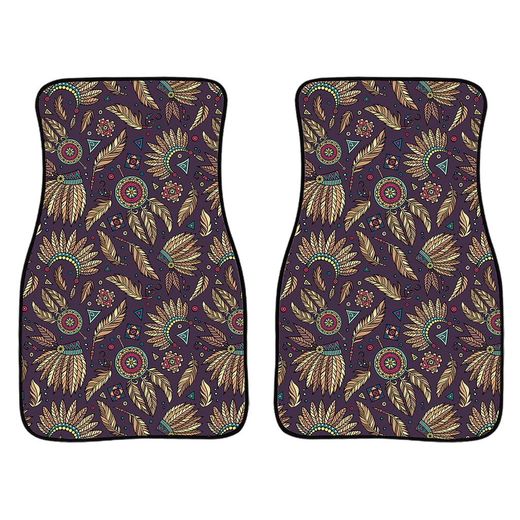 Tribal Native Indian Pattern Print Front Car Floor Mats