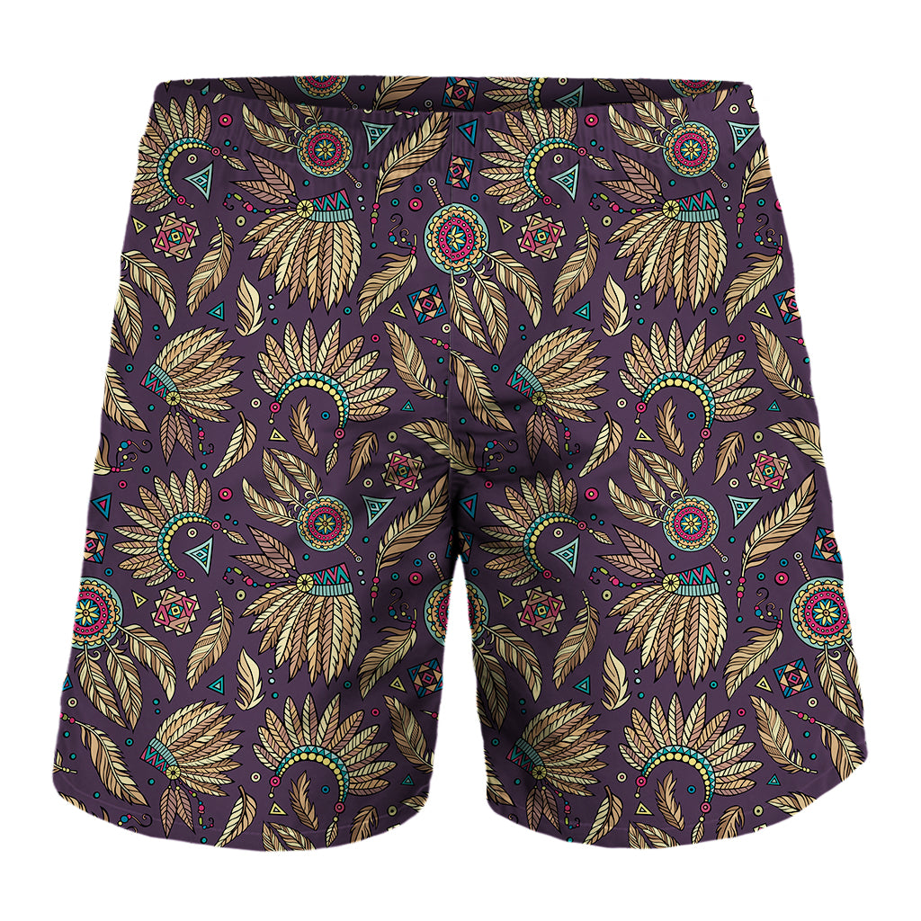 Tribal Native Indian Pattern Print Men's Shorts