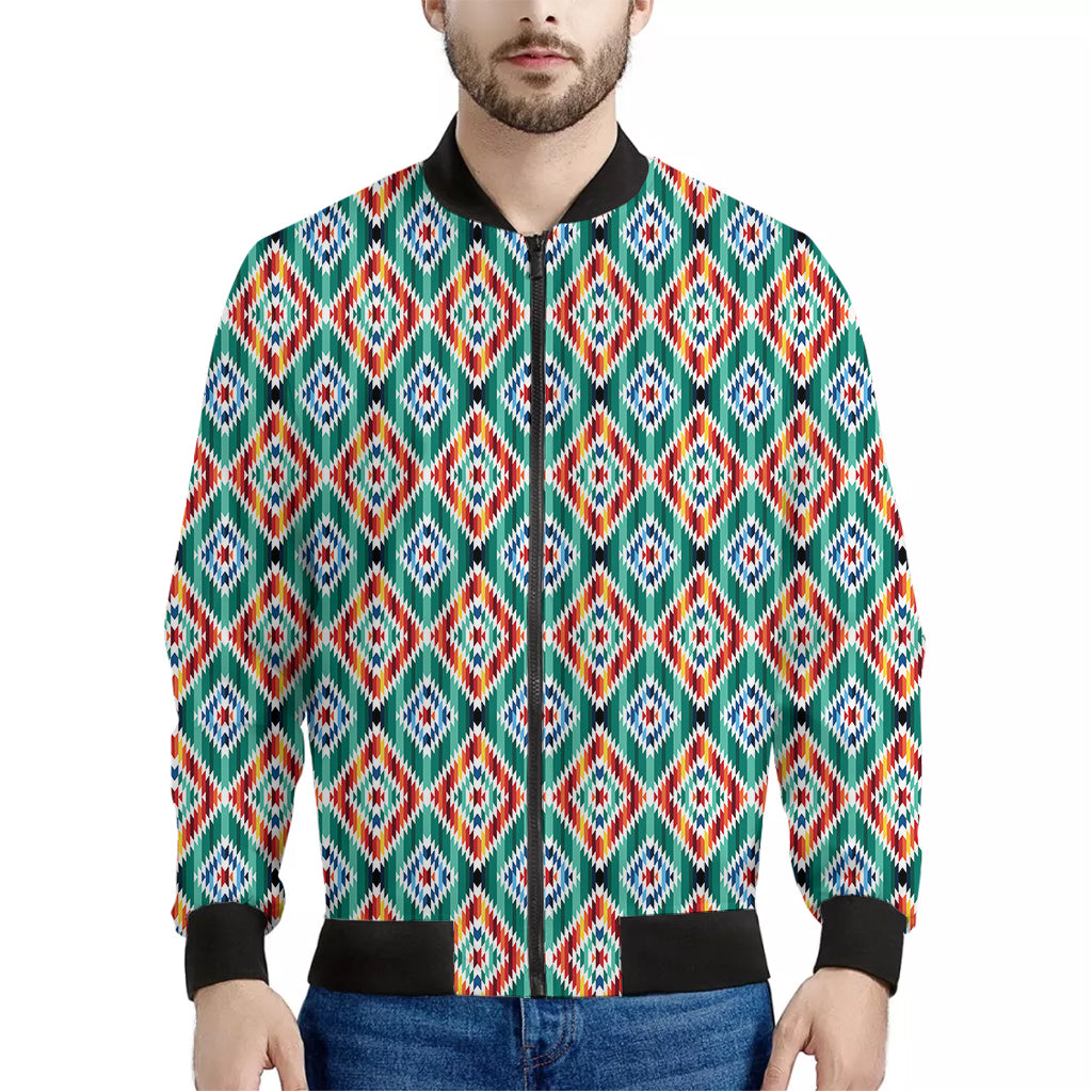 Tribal Navajo Pattern Print Men's Bomber Jacket