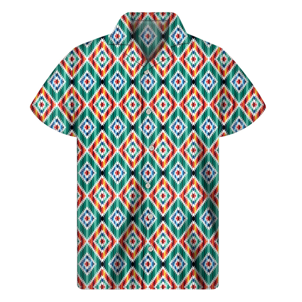 Tribal Navajo Pattern Print Men's Short Sleeve Shirt