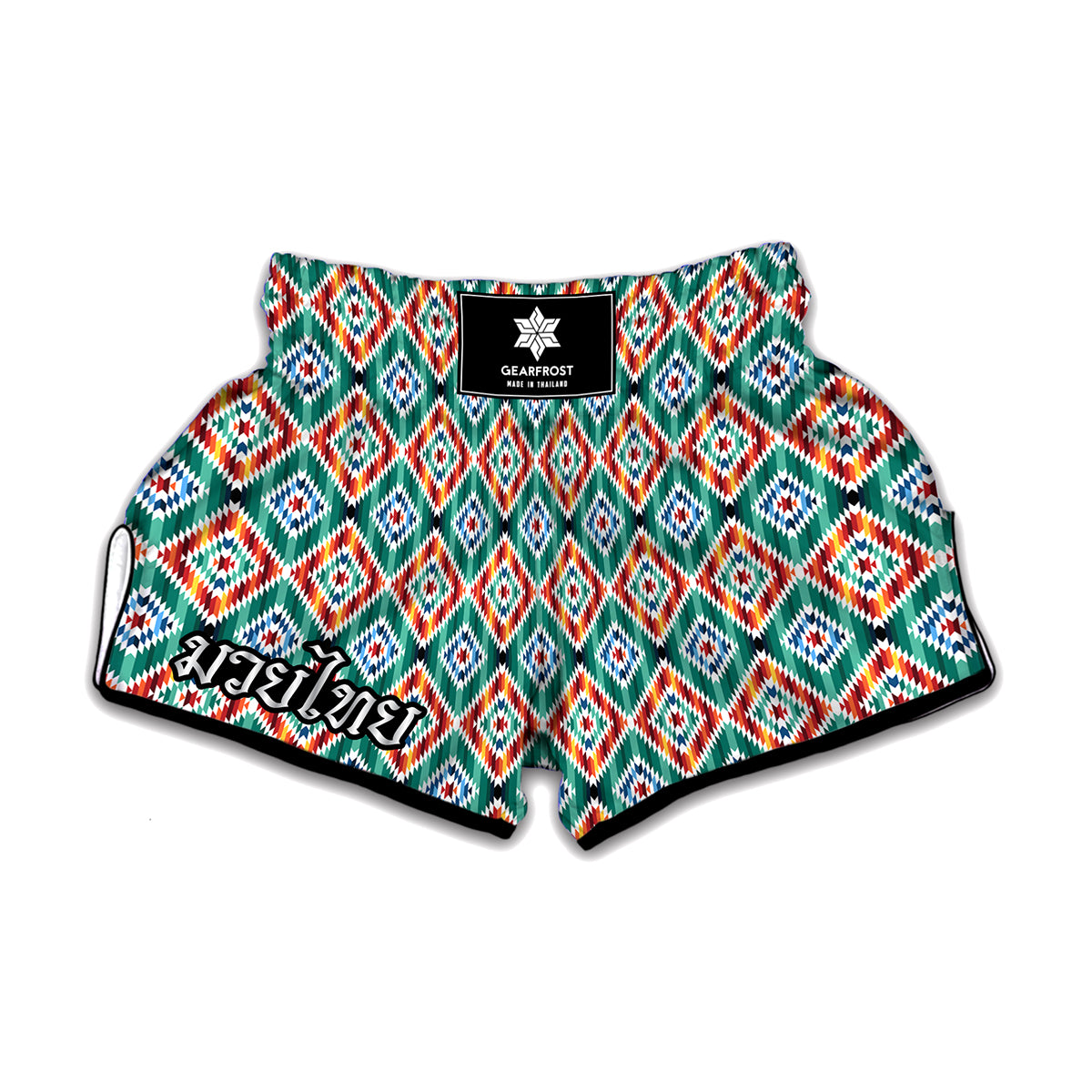 Tribal Navajo Pattern Print Muay Thai Boxing Shorts