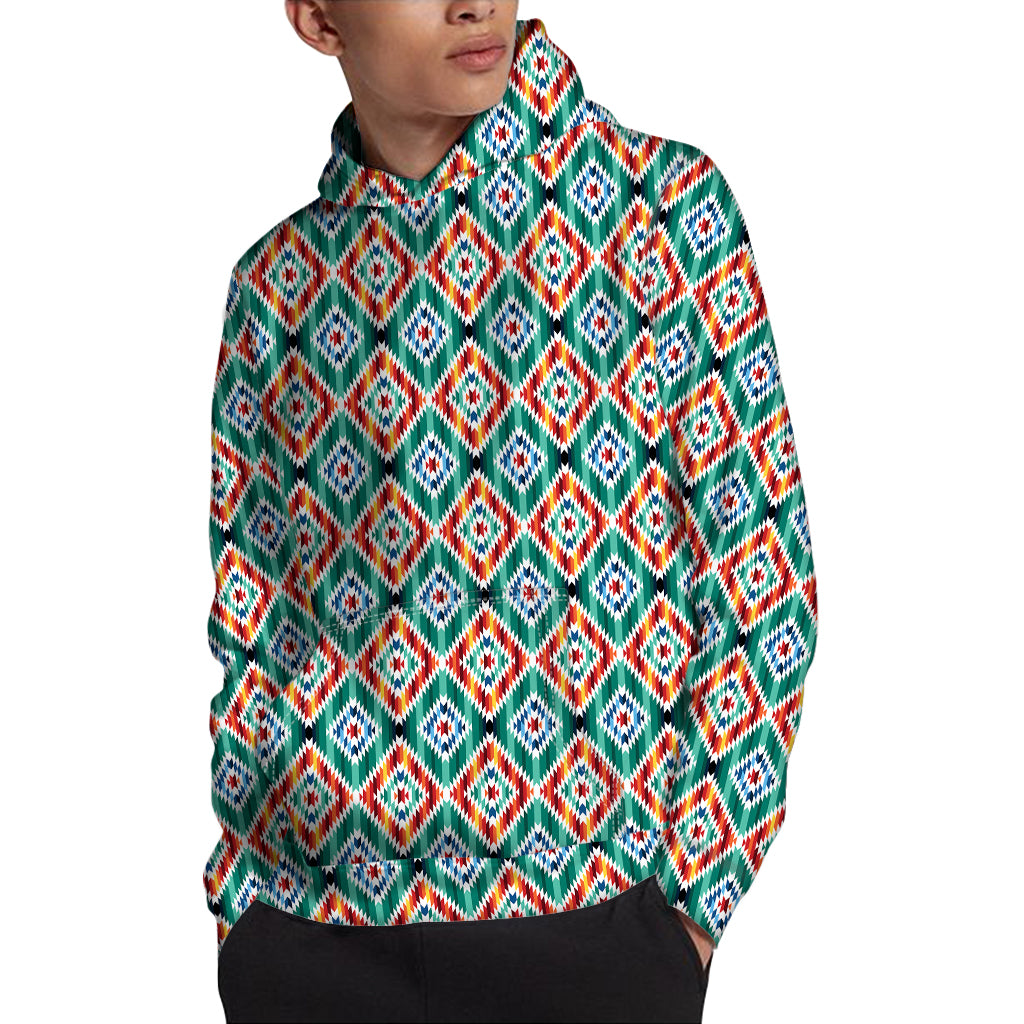 Tribal Navajo Pattern Print Pullover Hoodie