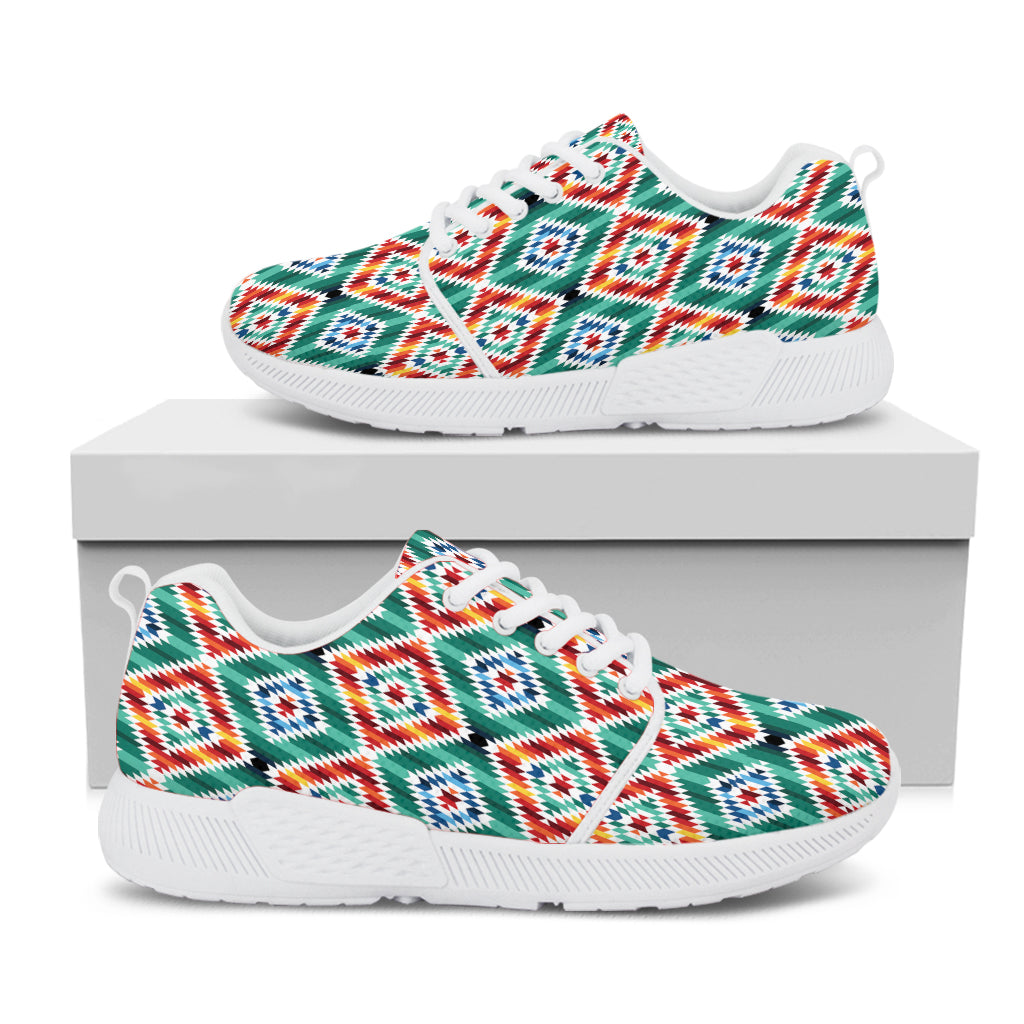 Tribal Navajo Pattern Print White Athletic Shoes