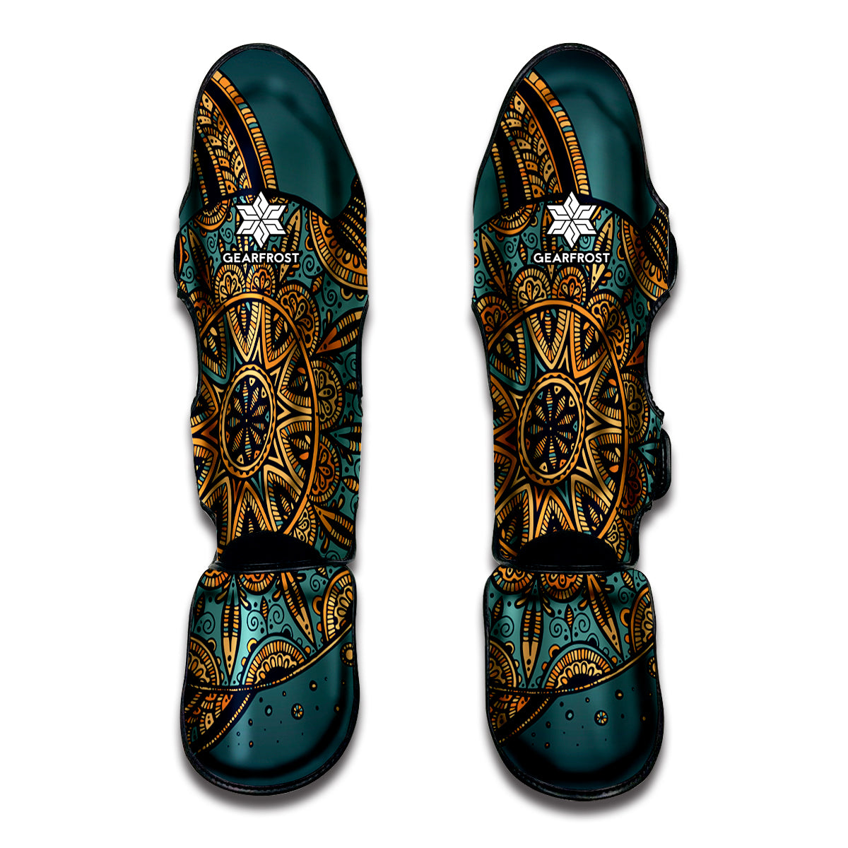 Tribal Sea Turtle Print Muay Thai Shin Guards