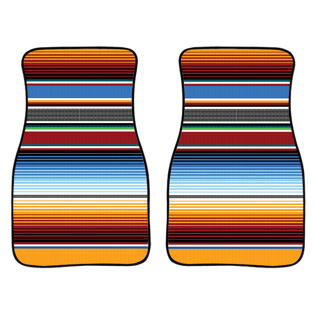 Tribal Serape Blanket Pattern Print Front Car Floor Mats