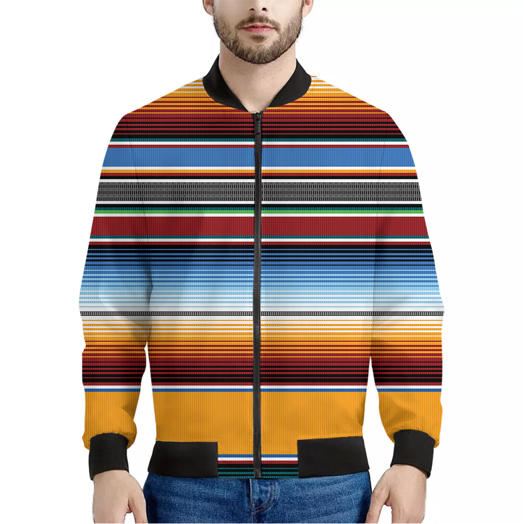 Tribal Serape Blanket Pattern Print Men's Bomber Jacket