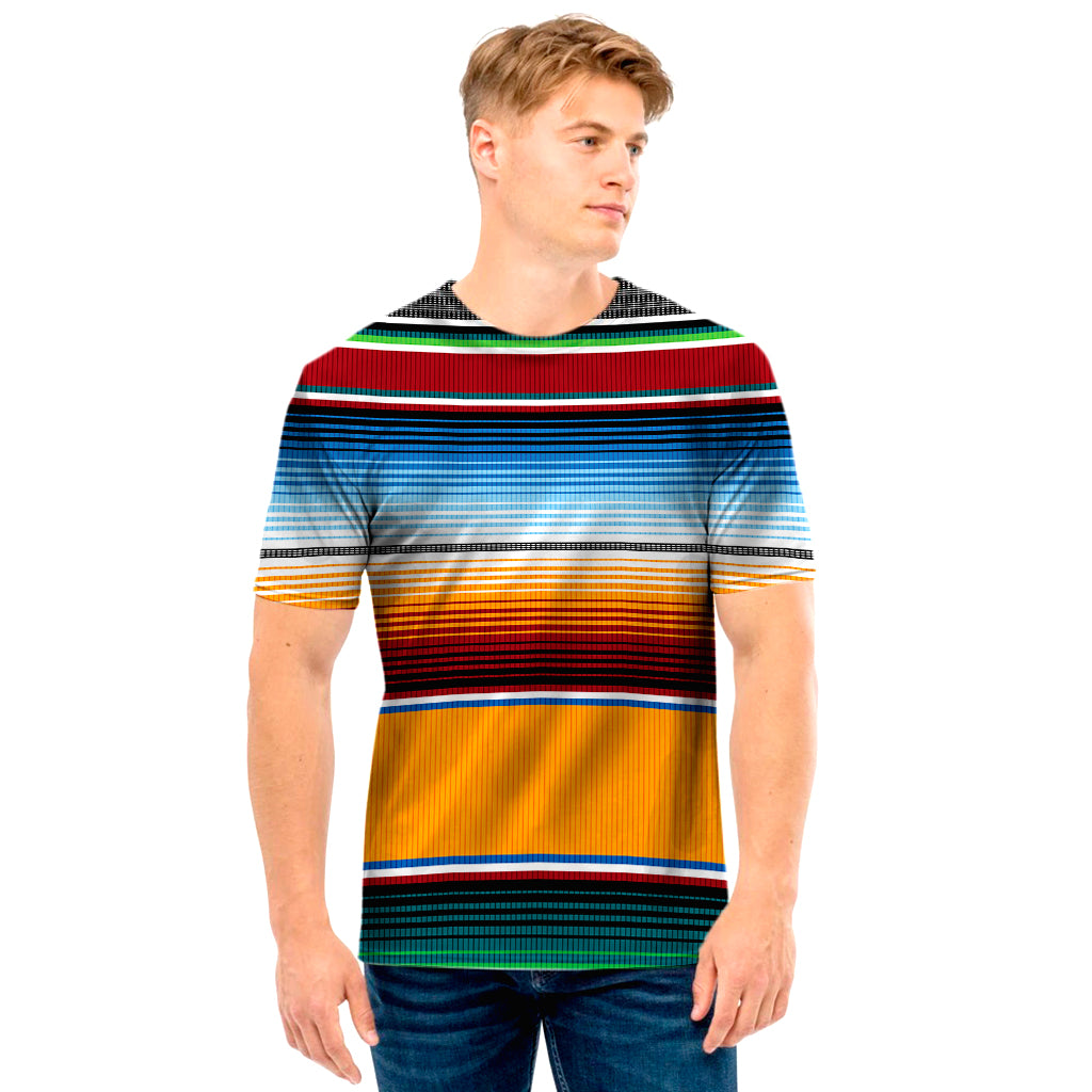 Tribal Serape Blanket Pattern Print Men's T-Shirt