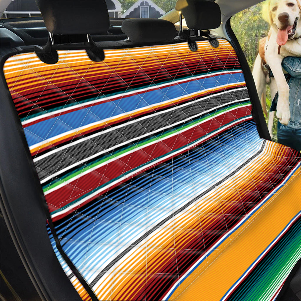 Tribal Serape Blanket Pattern Print Pet Car Back Seat Cover