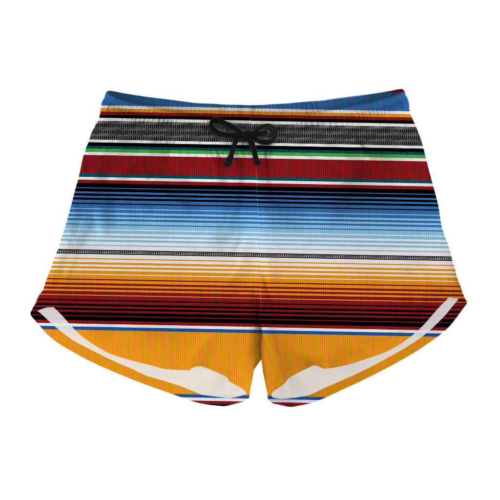 Tribal Serape Blanket Pattern Print Women's Shorts