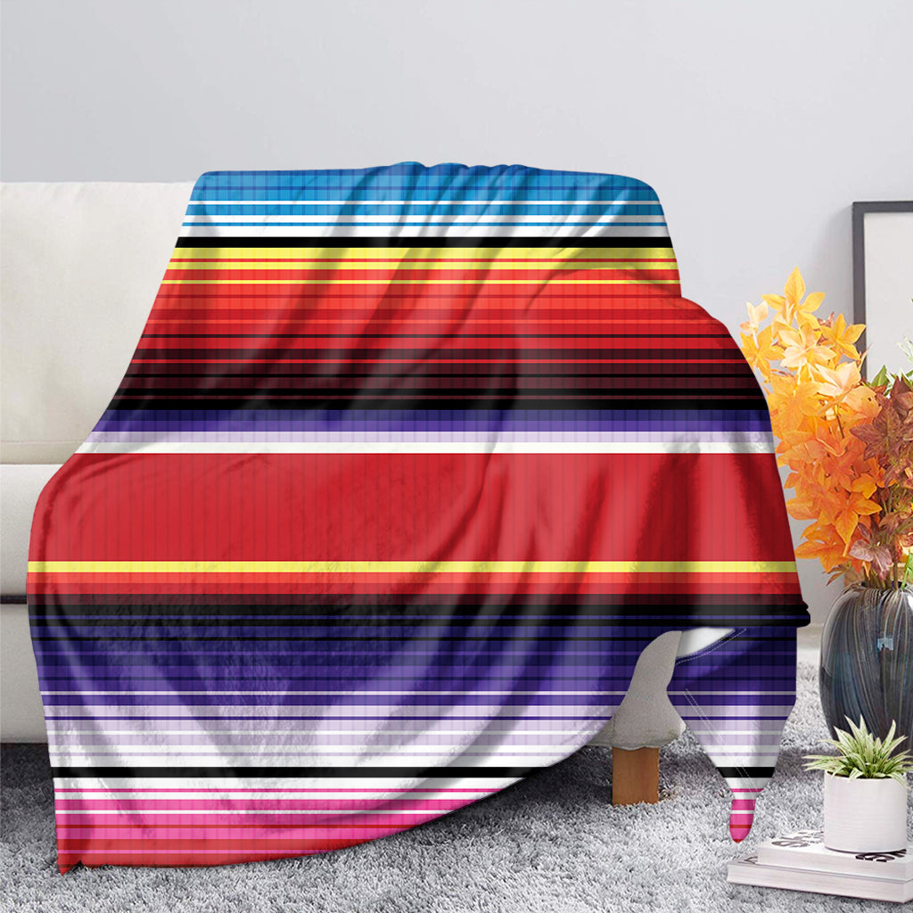 Tribal Serape Blanket Stripe Print Blanket