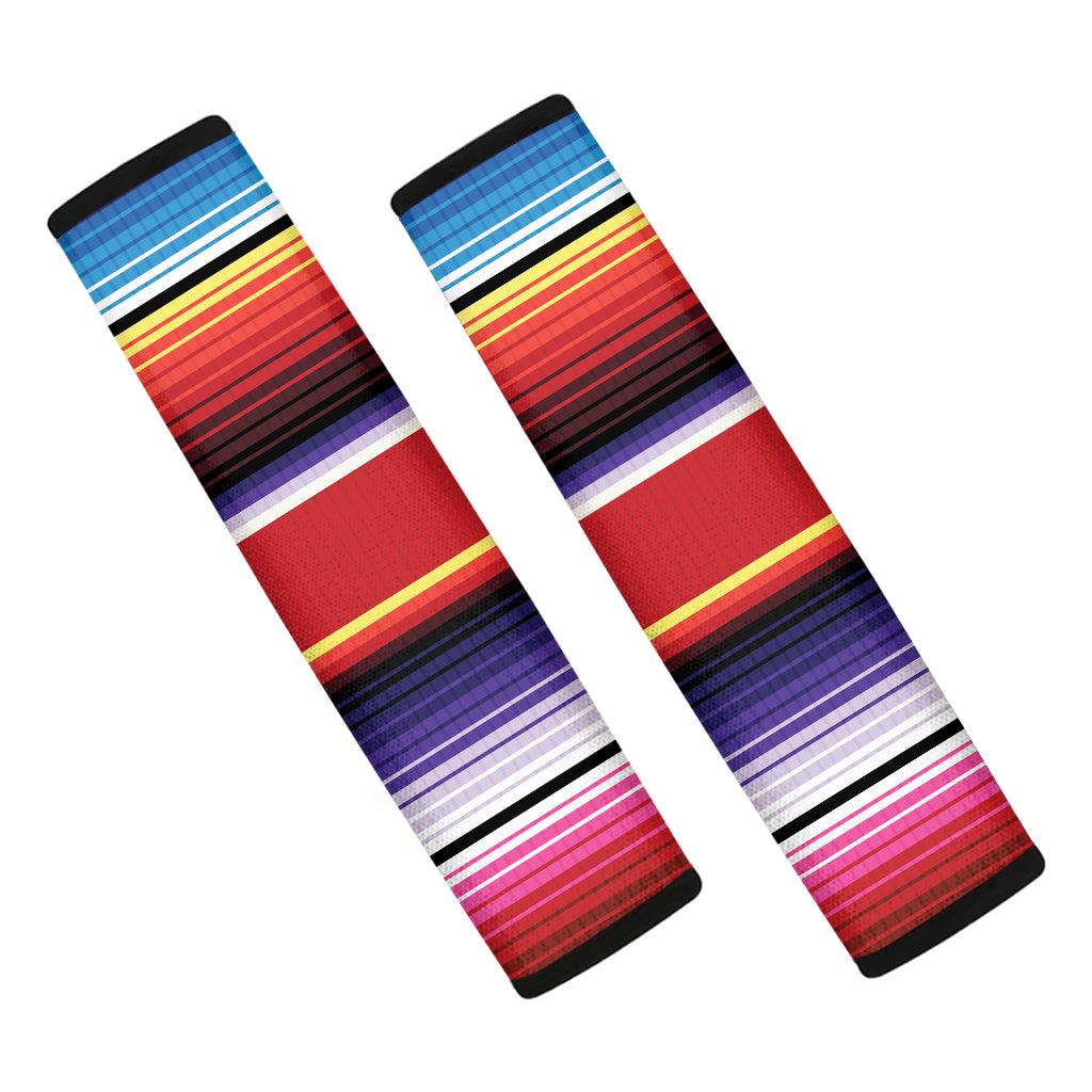 Tribal Serape Blanket Stripe Print Car Seat Belt Covers