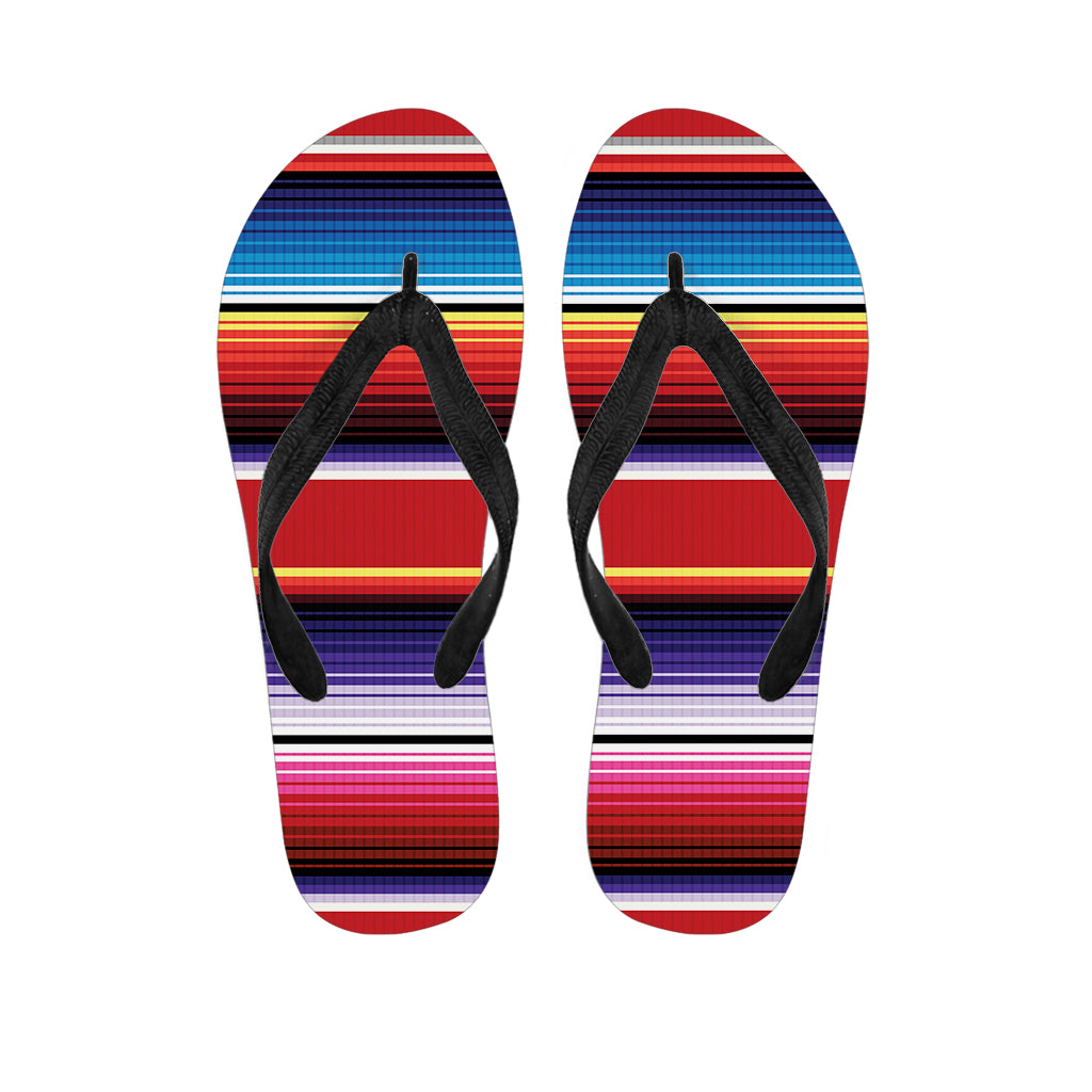 Tribal Serape Blanket Stripe Print Flip Flops