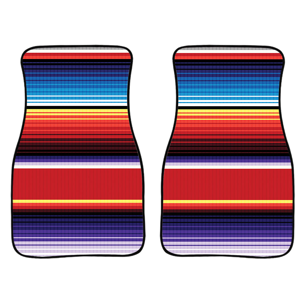 Tribal Serape Blanket Stripe Print Front Car Floor Mats