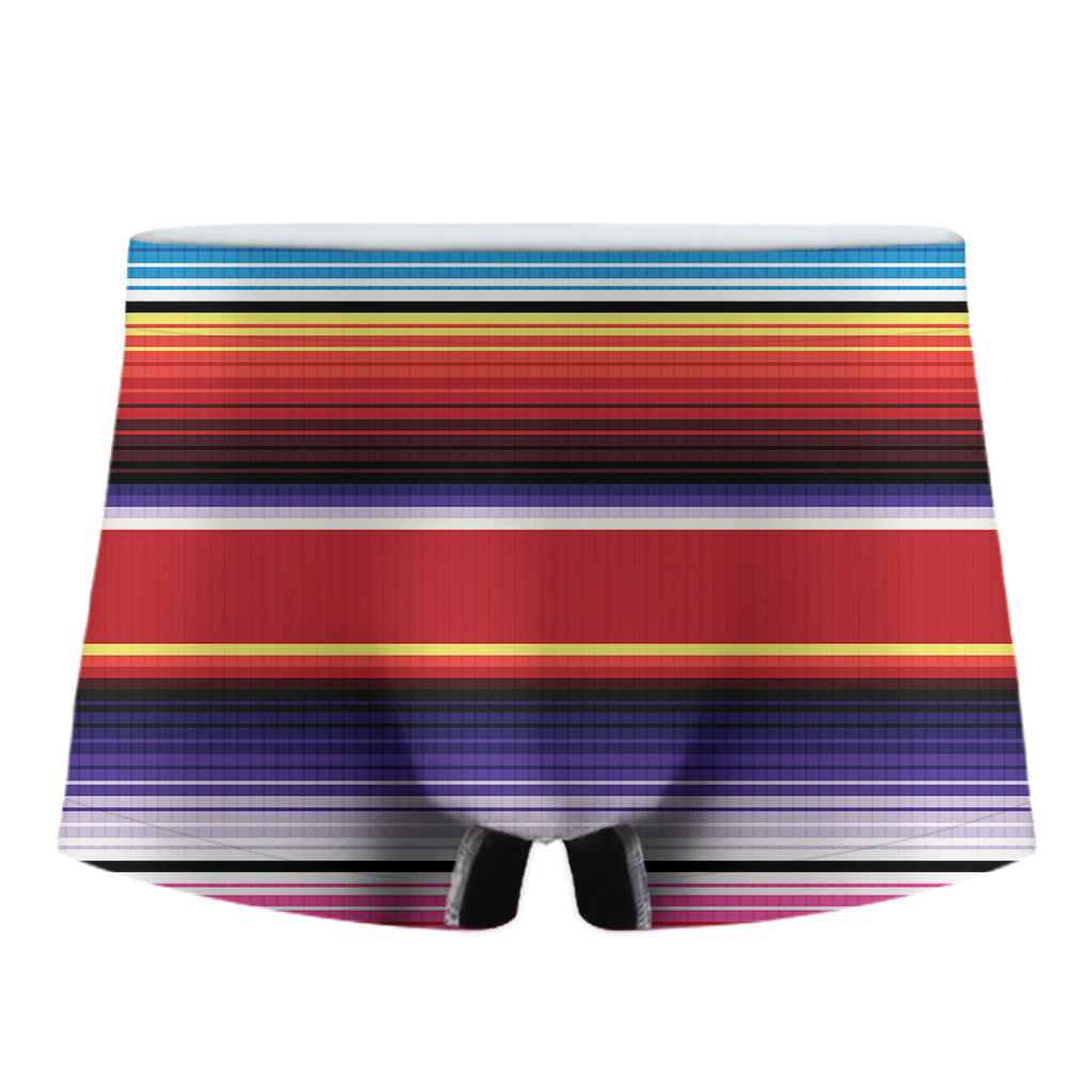 Tribal Serape Blanket Stripe Print Men's Boxer Briefs