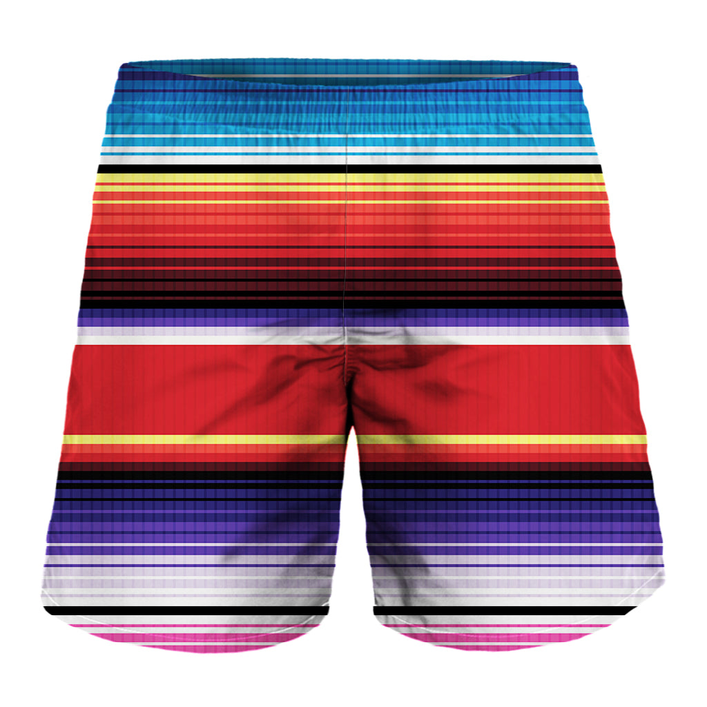 Tribal Serape Blanket Stripe Print Men's Shorts