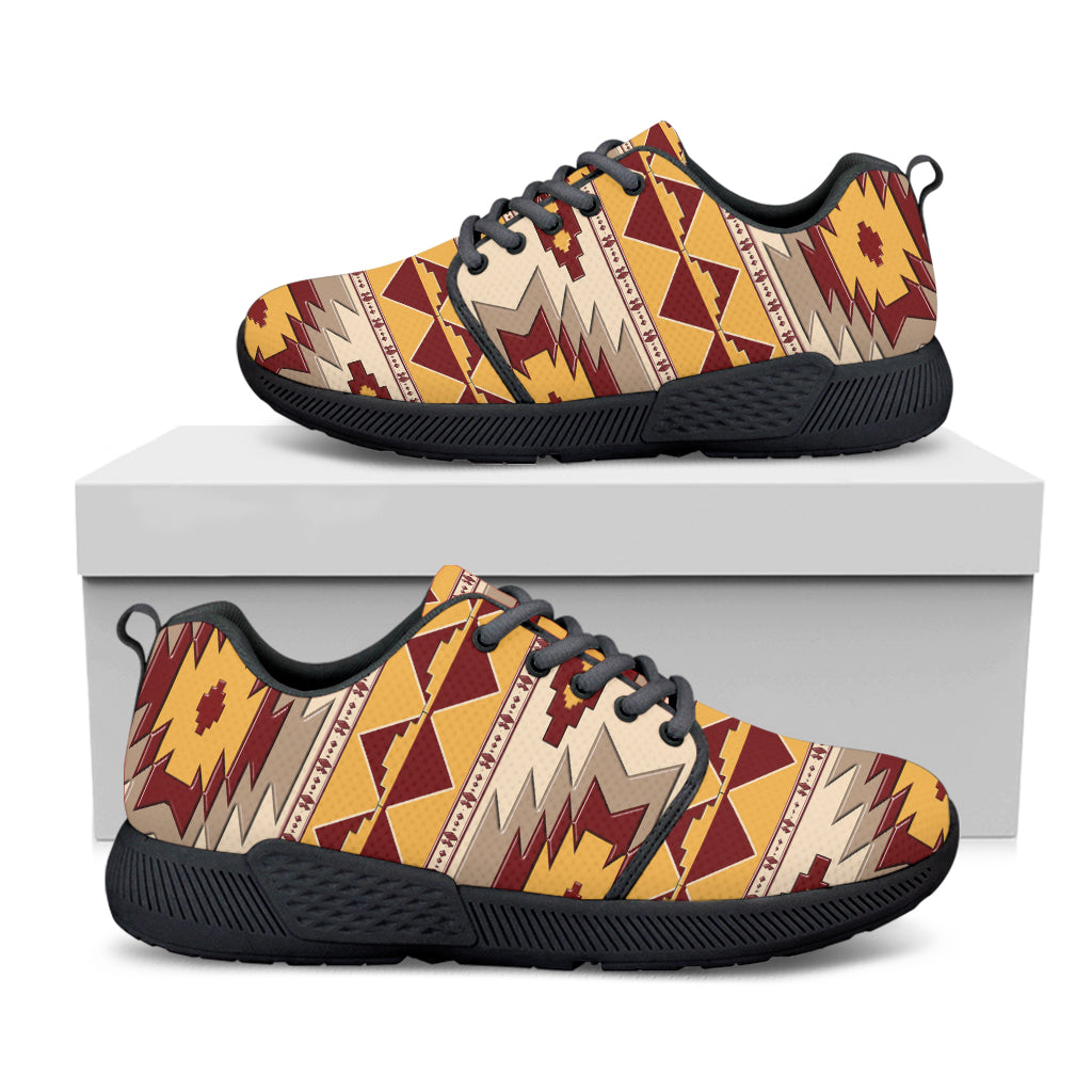 Tribal Southwestern Navajo Pattern Print Black Athletic Shoes