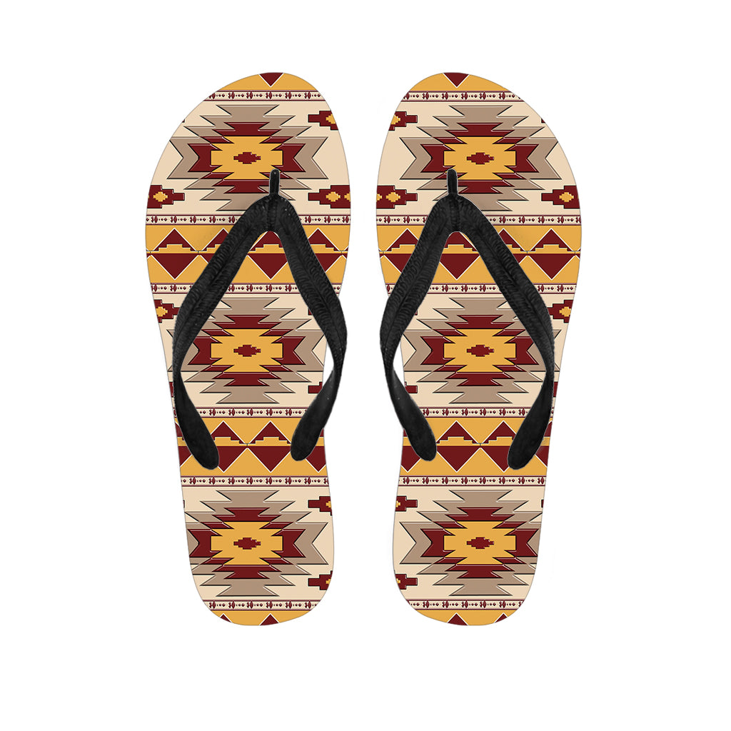 Tribal Southwestern Navajo Pattern Print Flip Flops