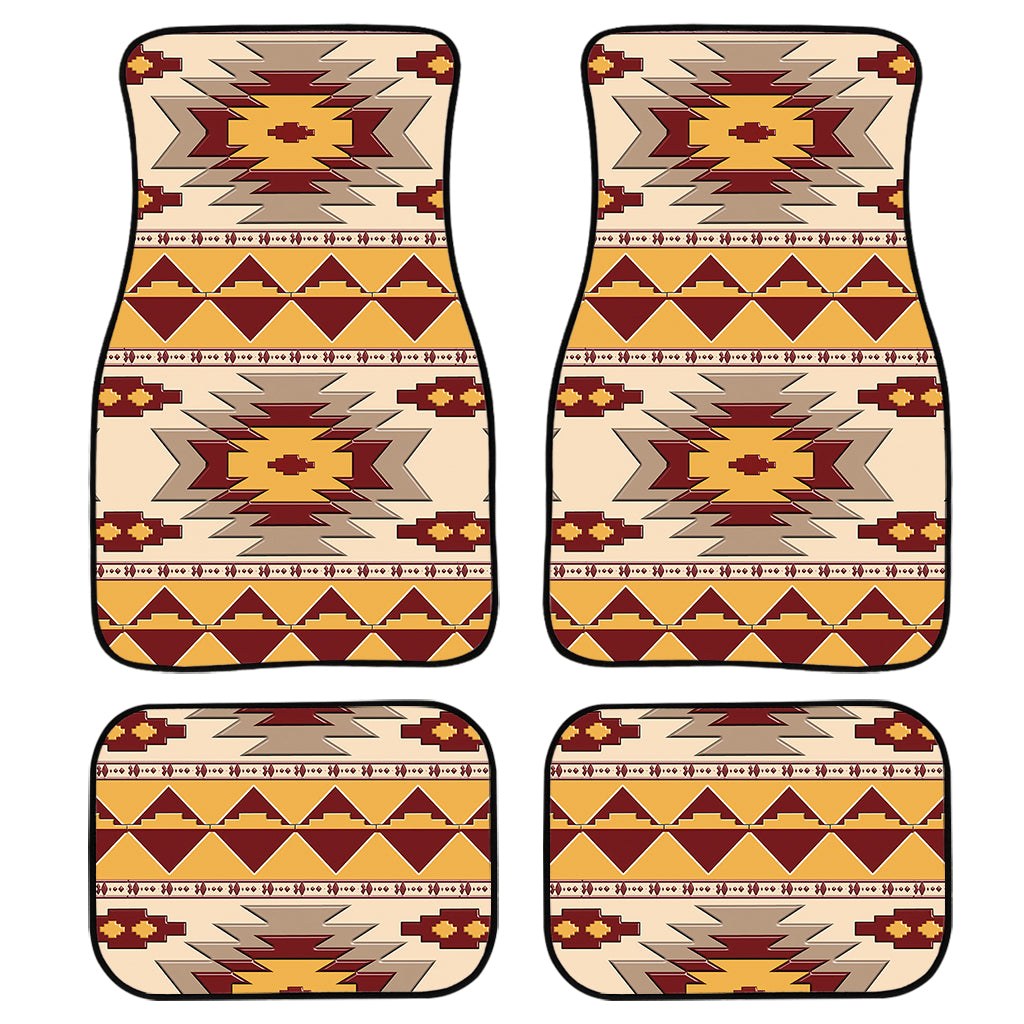 Tribal Southwestern Navajo Pattern Print Front and Back Car Floor Mats