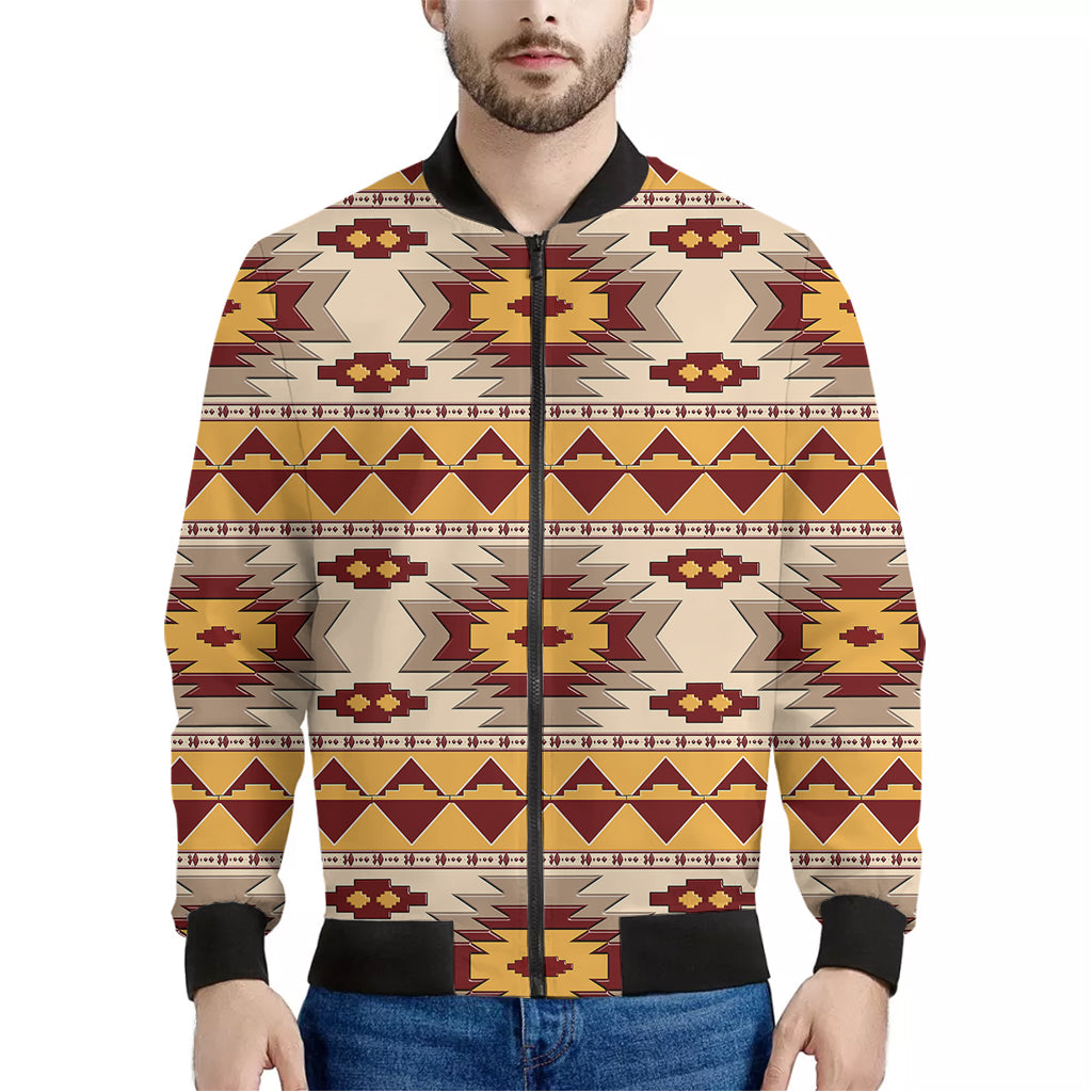 Tribal Southwestern Navajo Pattern Print Men's Bomber Jacket