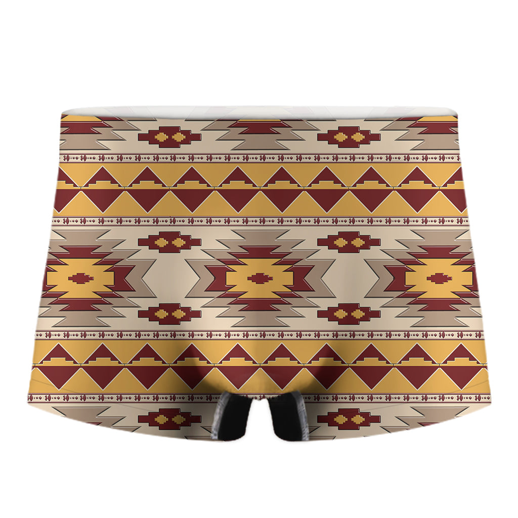 Tribal Southwestern Navajo Pattern Print Men's Boxer Briefs