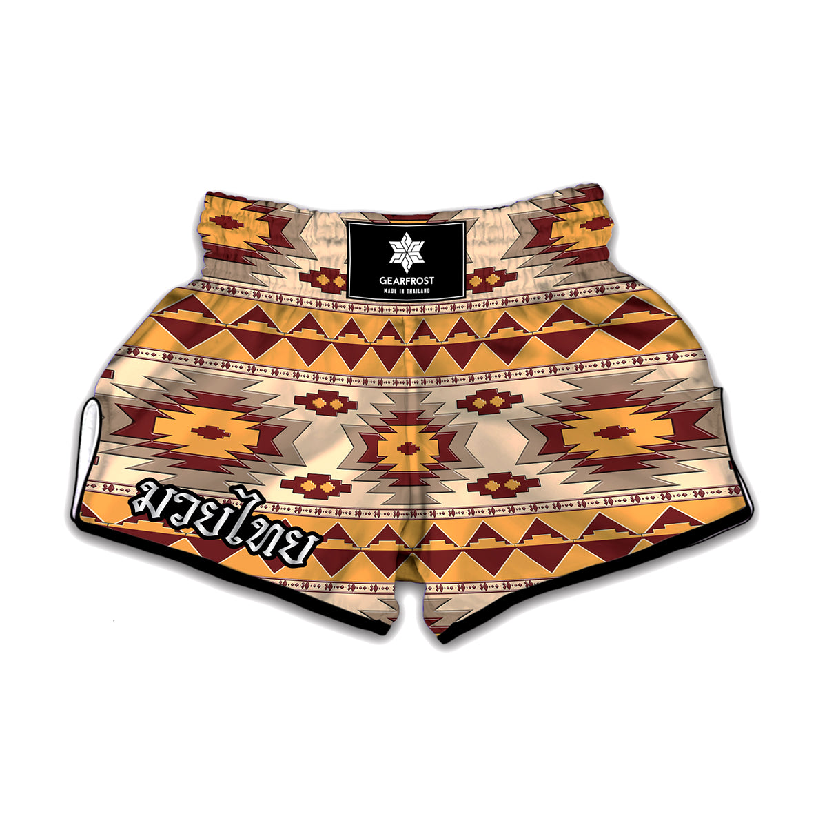 Tribal Southwestern Navajo Pattern Print Muay Thai Boxing Shorts