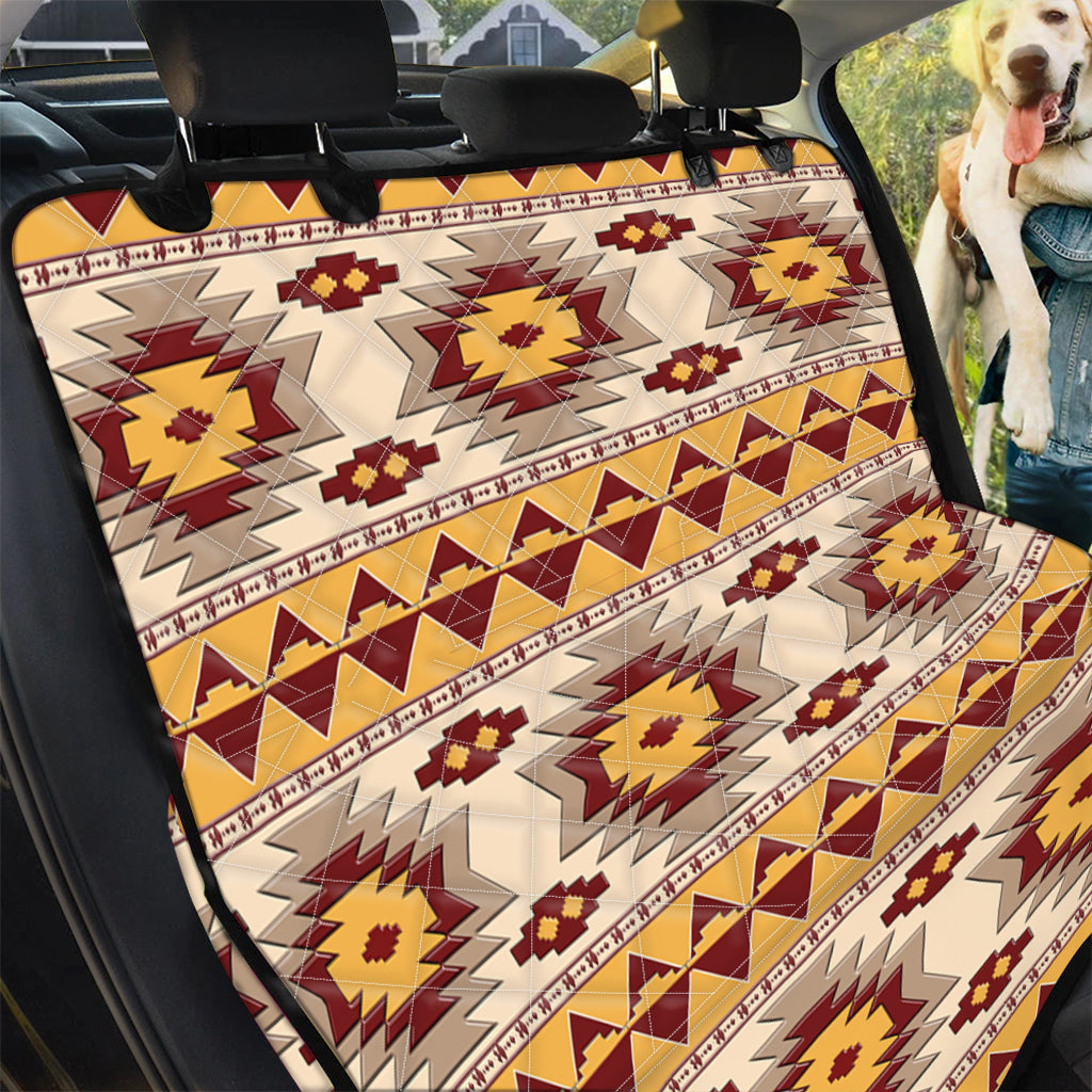 Tribal Southwestern Navajo Pattern Print Pet Car Back Seat Cover