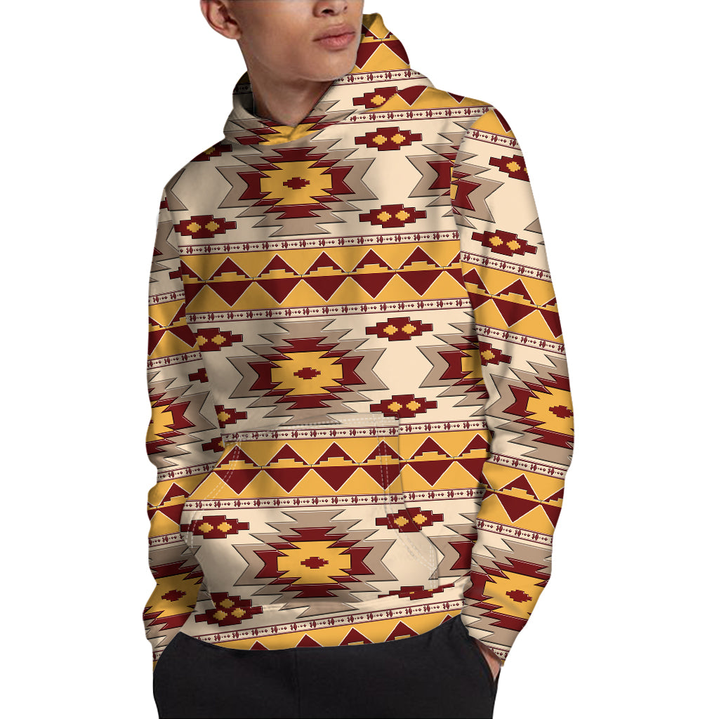 Tribal Southwestern Navajo Pattern Print Pullover Hoodie