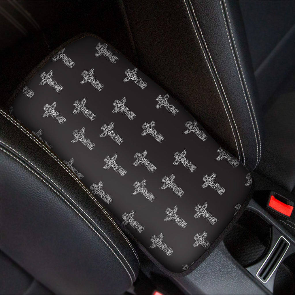 Tribal Totem Pattern Print Car Center Console Cover