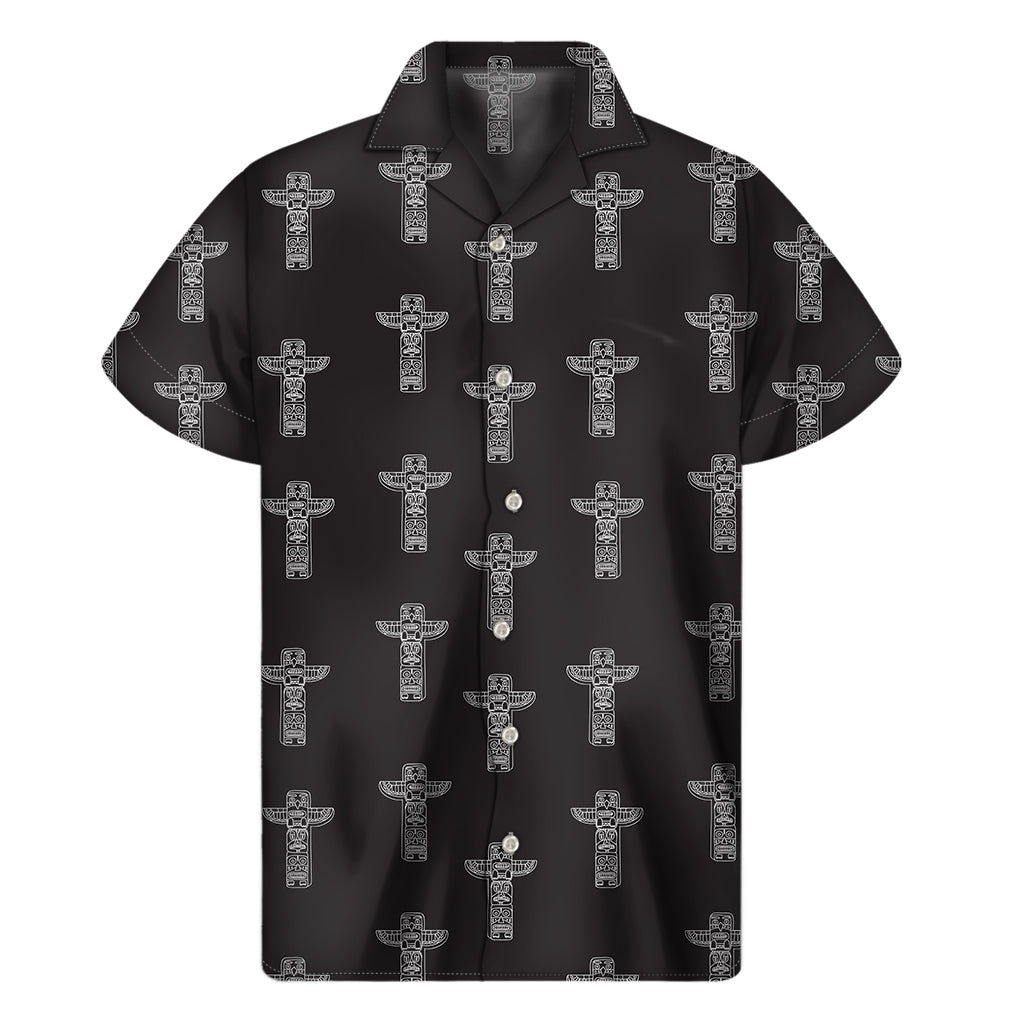 Tribal Totem Pattern Print Men's Short Sleeve Shirt