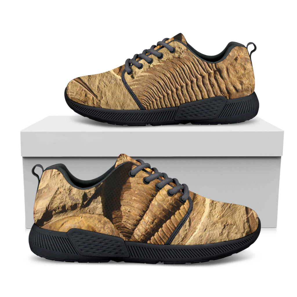 Trilobite Fossil Print Black Athletic Shoes