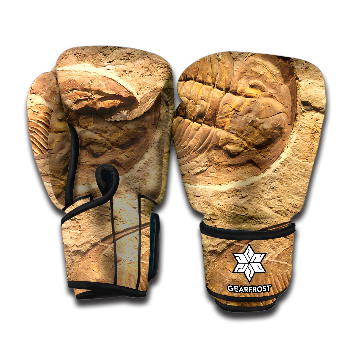 Trilobite Fossil Print Boxing Gloves