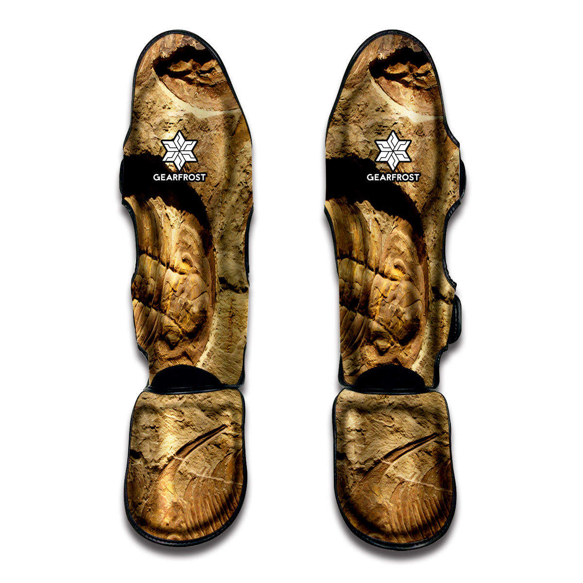 Trilobite Fossil Print Muay Thai Shin Guards