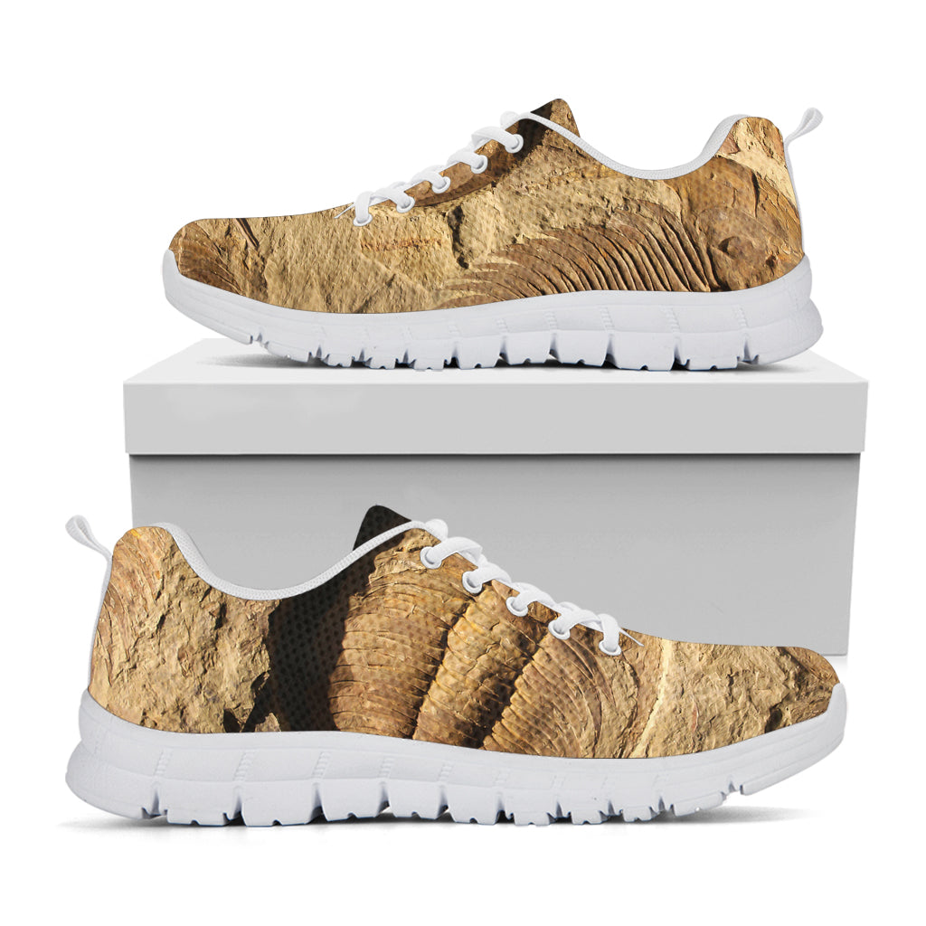 Trilobite Fossil Print White Sneakers