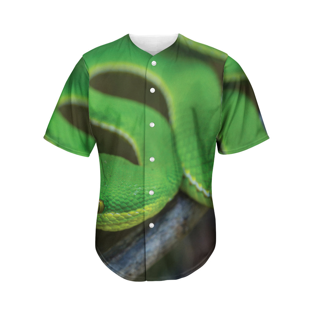 Trimeresurus Albolabris Snake Print Men's Baseball Jersey