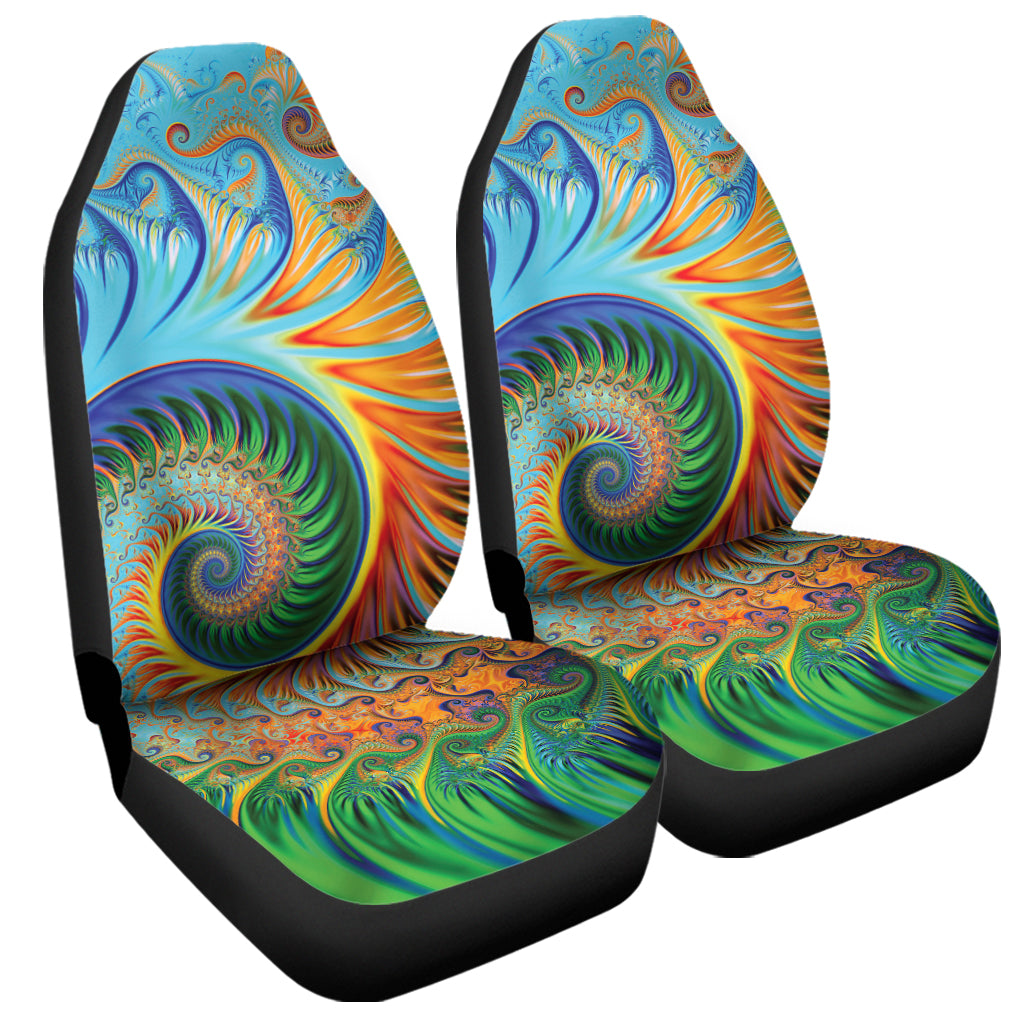 Trippy Fractal Print Universal Fit Car Seat Covers