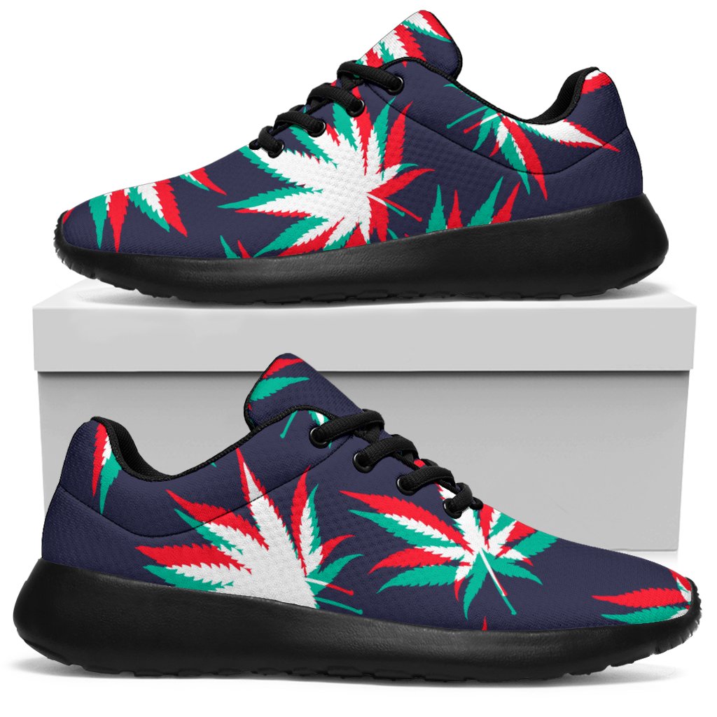 Trippy Hemp Leaves Reggae Pattern Print Sport Sneakers