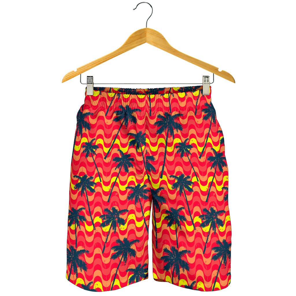 Trippy Palm Tree Pattern Print Men's Shorts