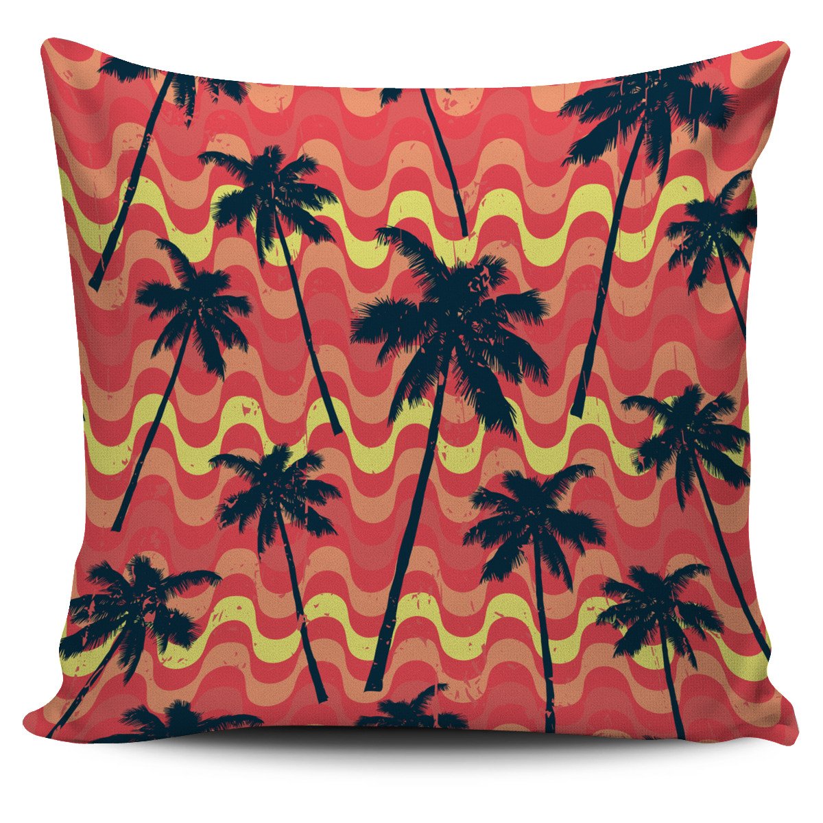 Trippy Palm Tree Pattern Print Pillow Cover