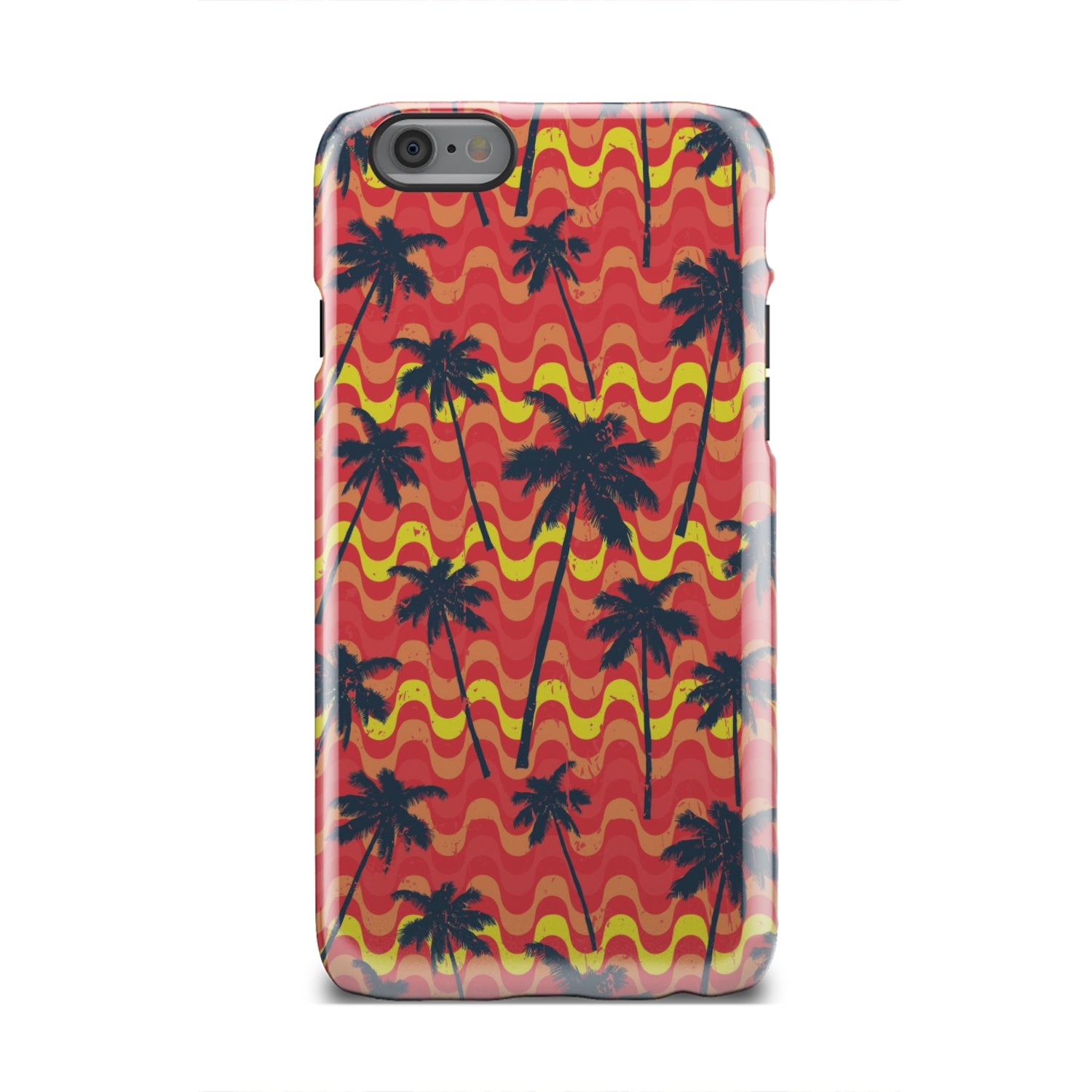 Trippy Palm Tree Pattern Print Tough Phone Case