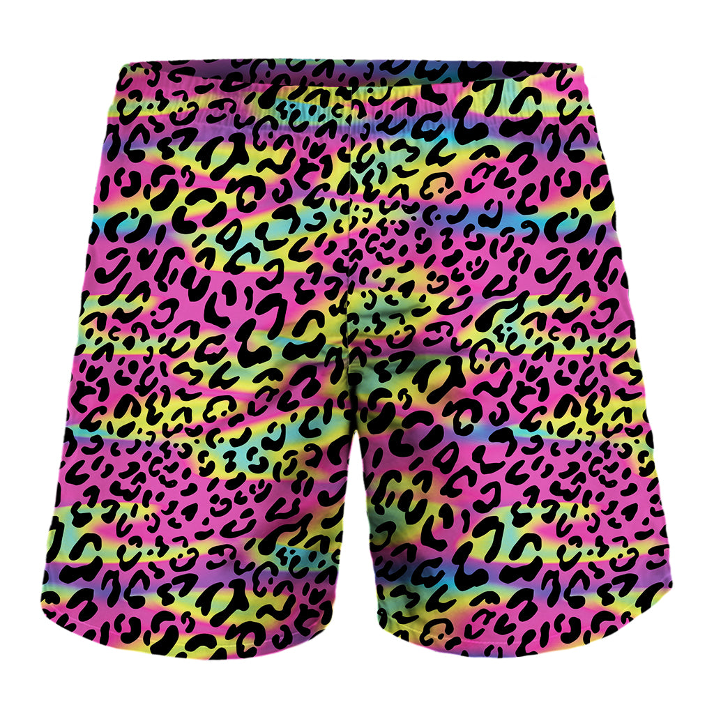 Trippy Psychedelic Leopard Print Men's Shorts