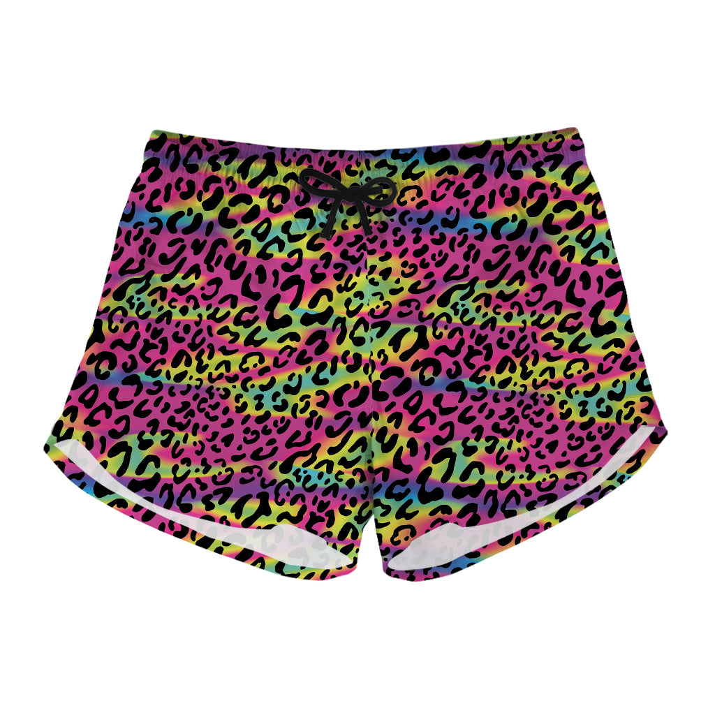 Trippy Psychedelic Leopard Print Women's Shorts