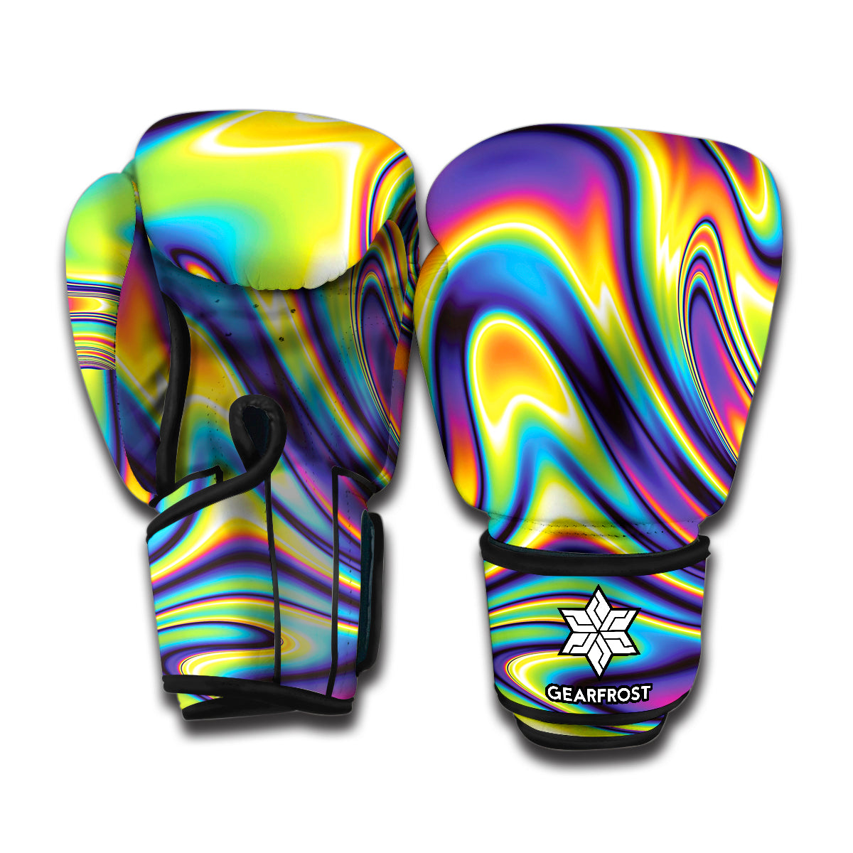 Trippy Rave Print Boxing Gloves