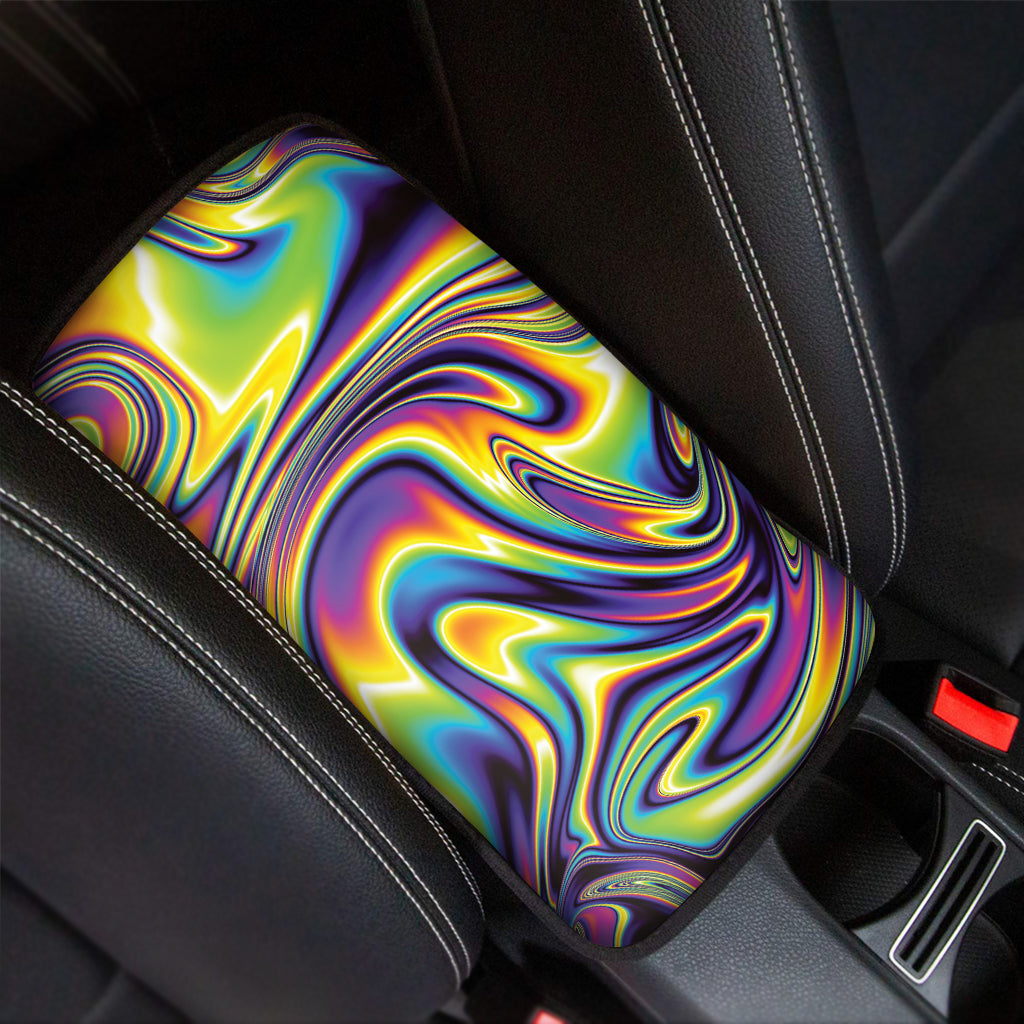 Trippy Rave Print Car Center Console Cover