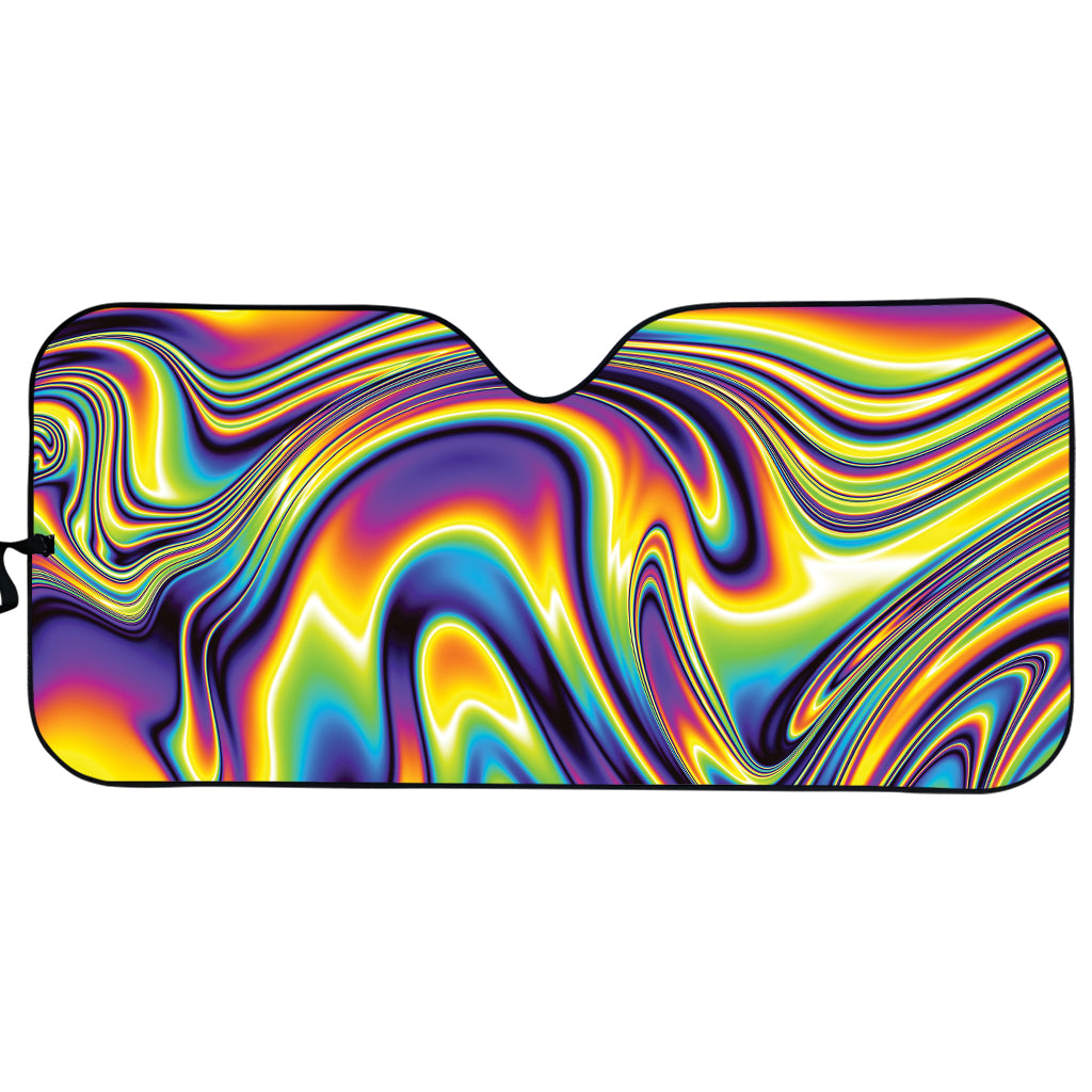 Trippy Rave Print Car Sun Shade