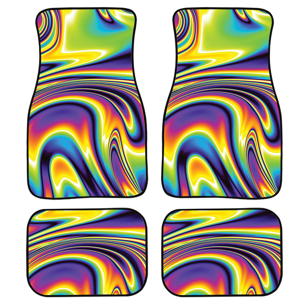 Trippy Rave Print Front and Back Car Floor Mats